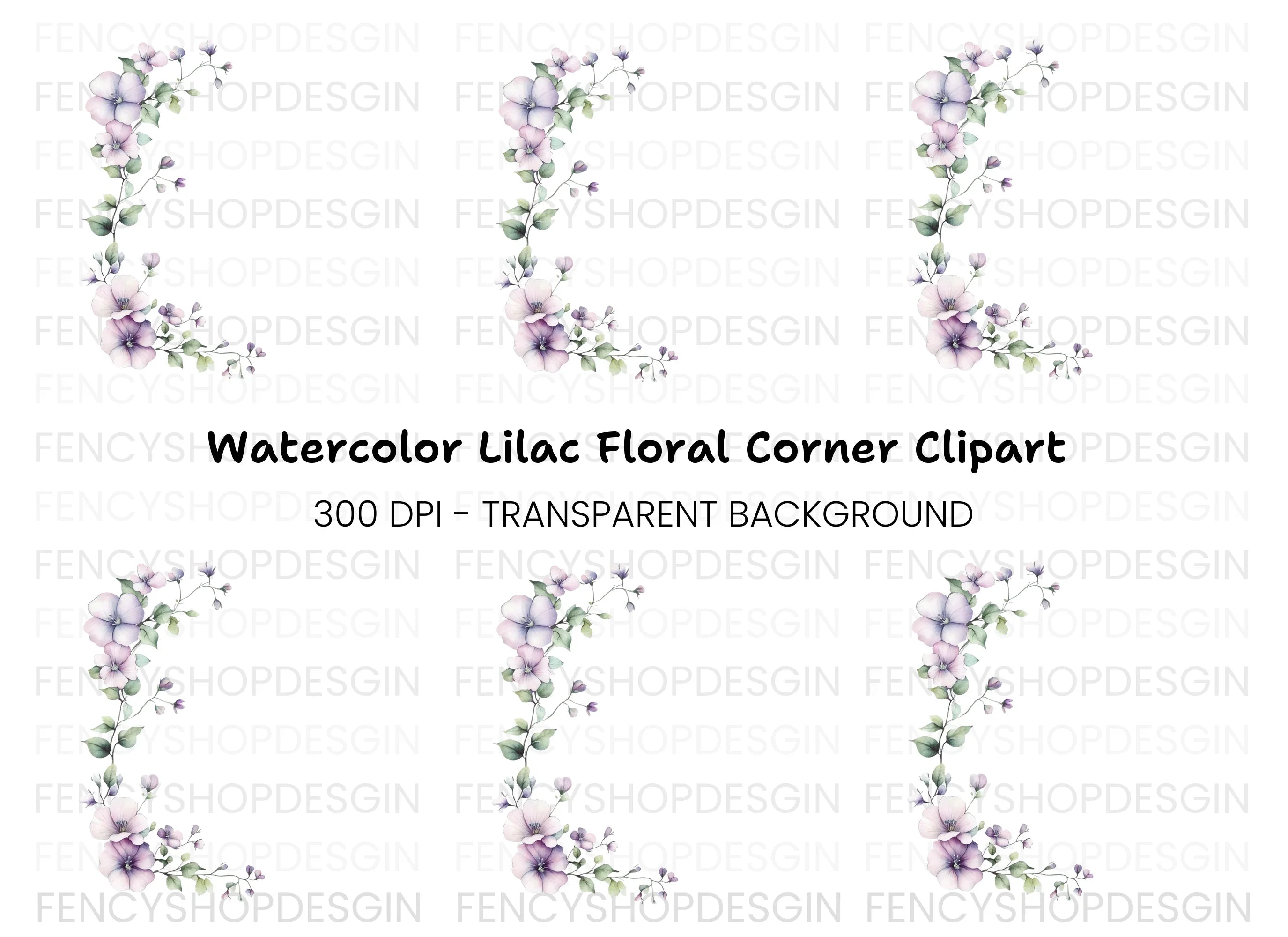 Floral Corner Clipart Bundle