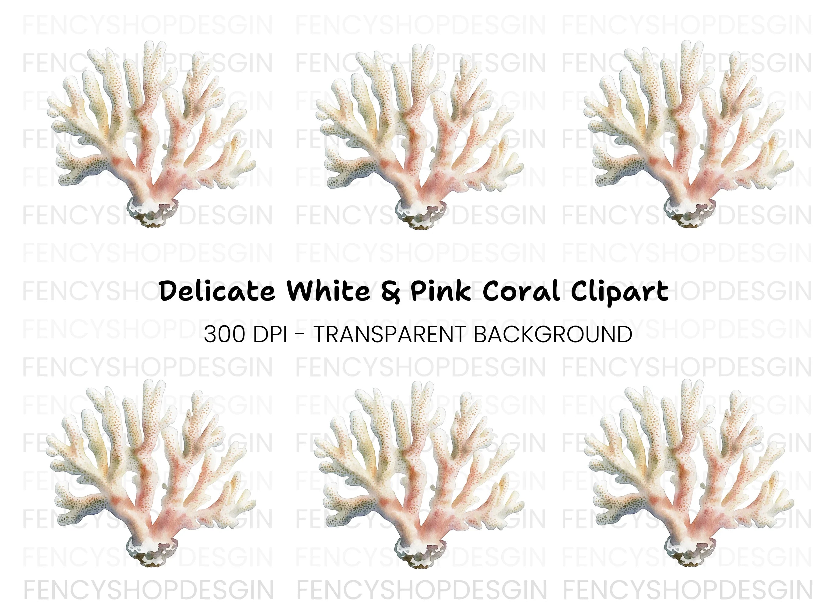 Realistic Coral Reef Graphic Clipart Bundle