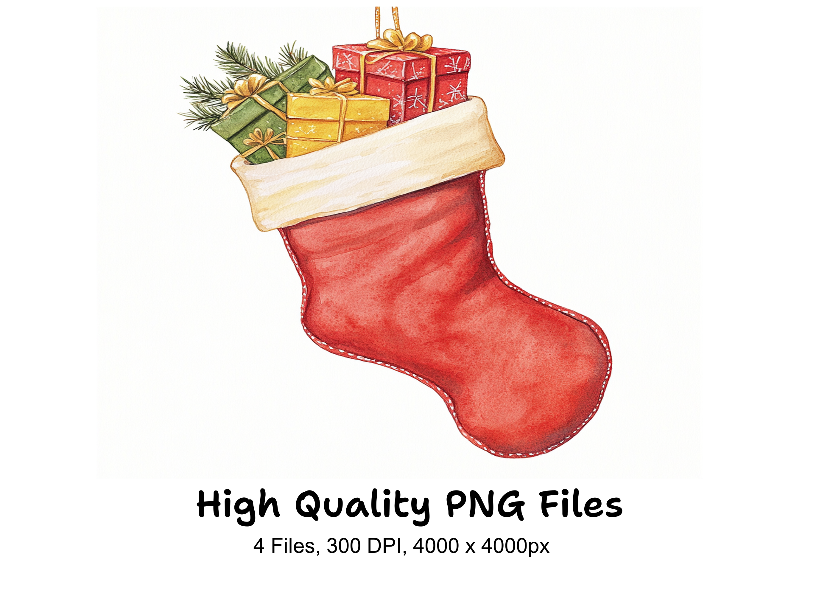 Christmas Stockings Clipart Bundle