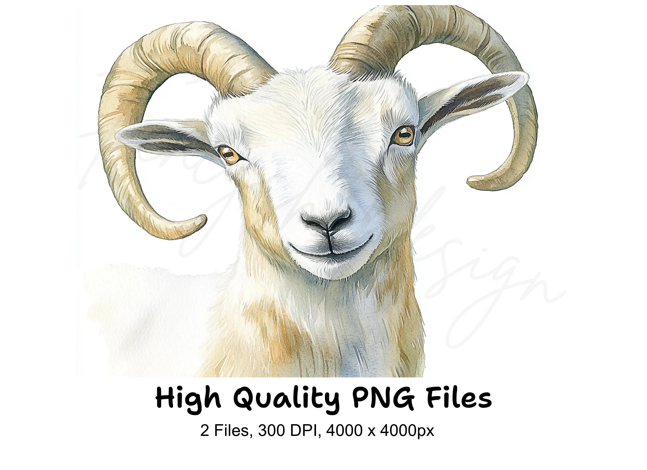 Majestic Ram Head Clipart Bundle