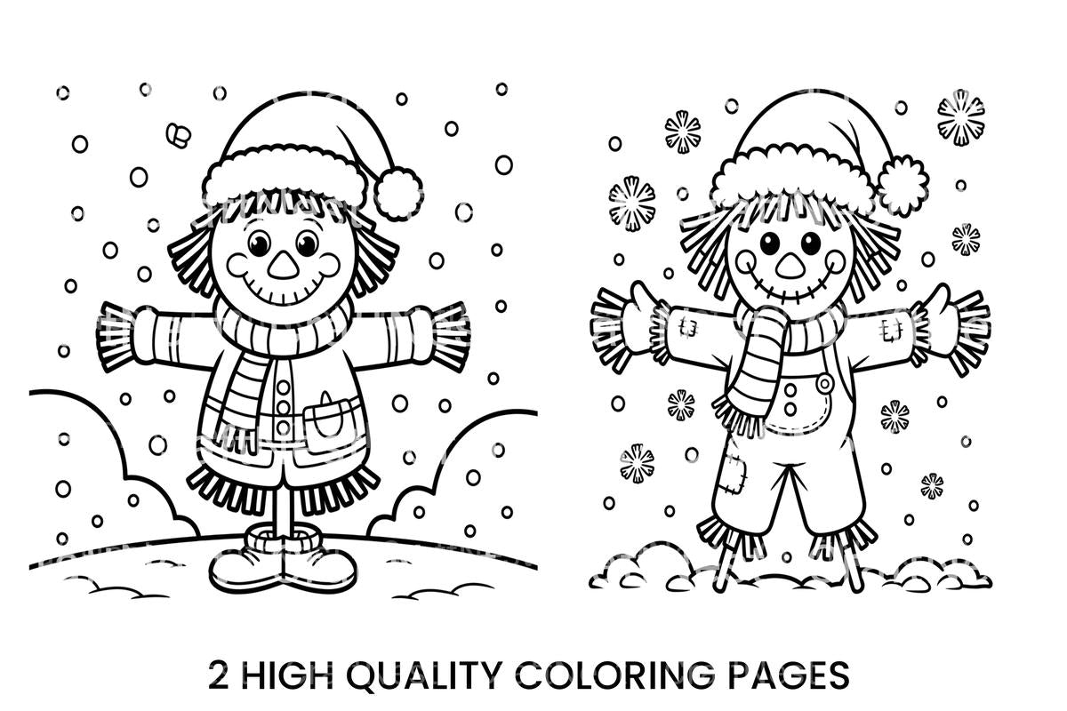 Winter Scarecrow Coloring Books