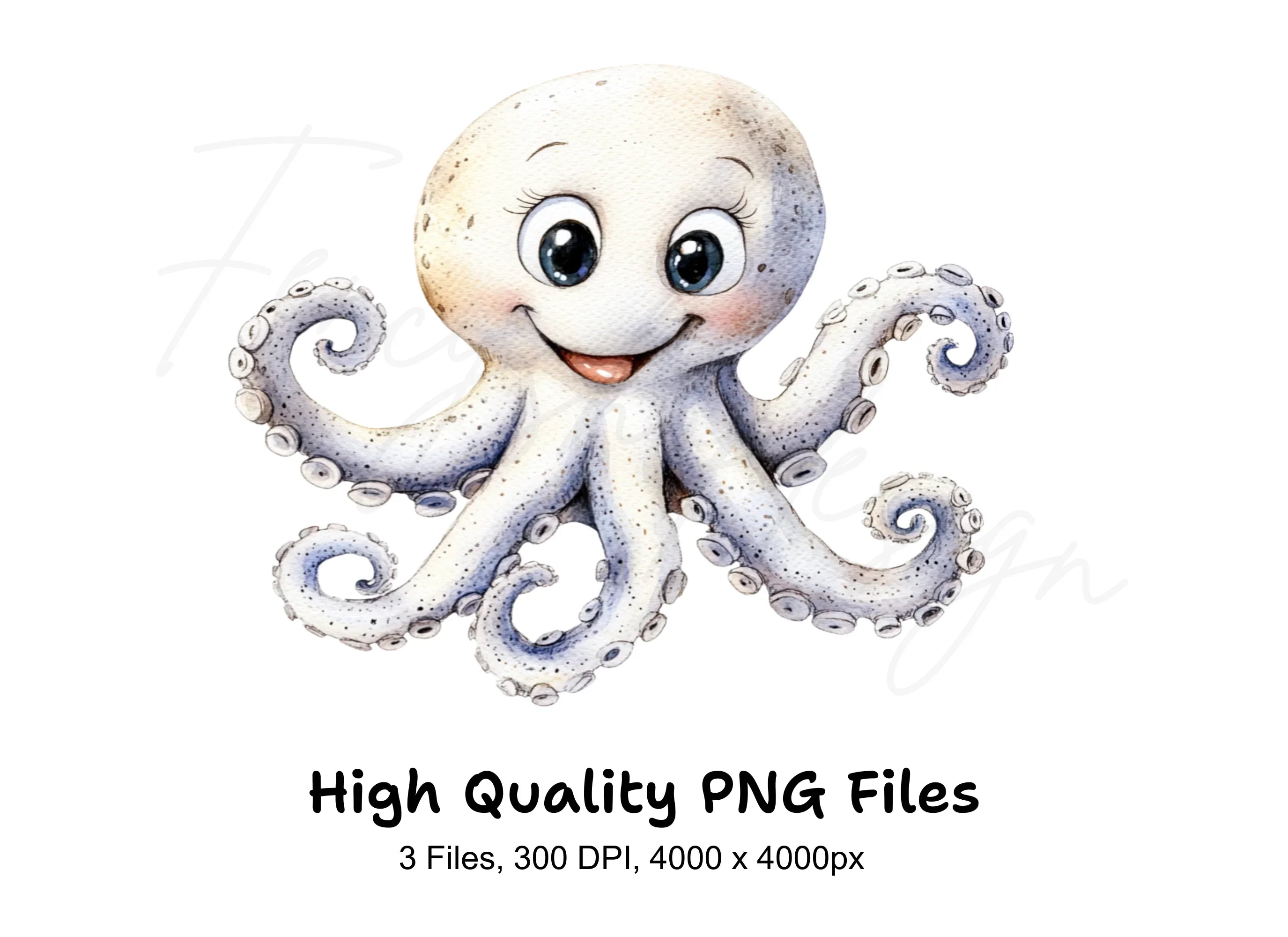 Cute Octopus Clipart Bundle