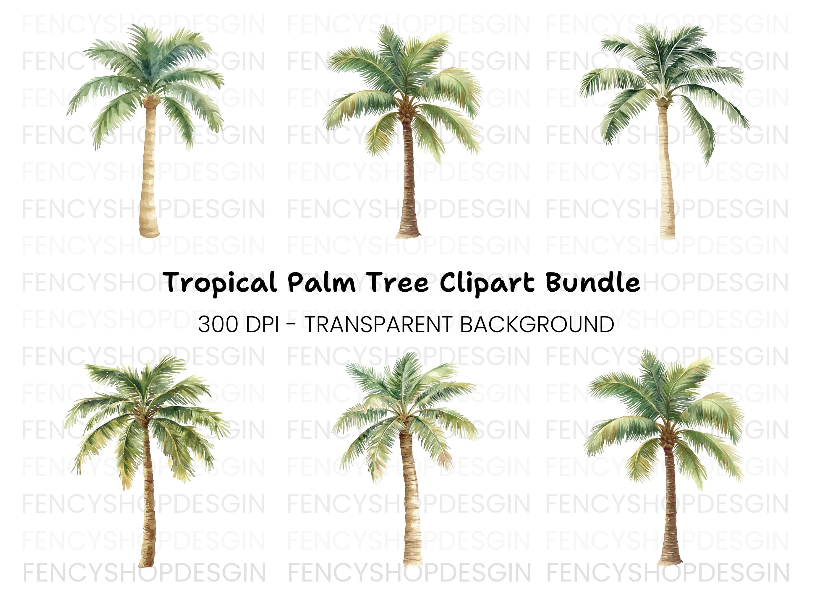 Palm Trees Clipart Bundle