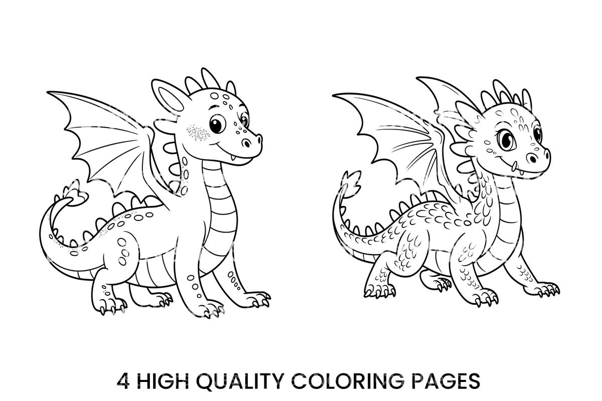Cute Baby Dragon Coloring Books