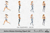 Active Women Running Clipart Bundle
