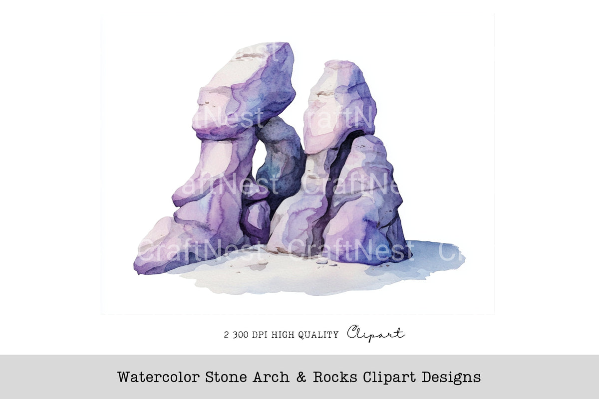 Stone Arch Rocks Designs Clipart Bundle