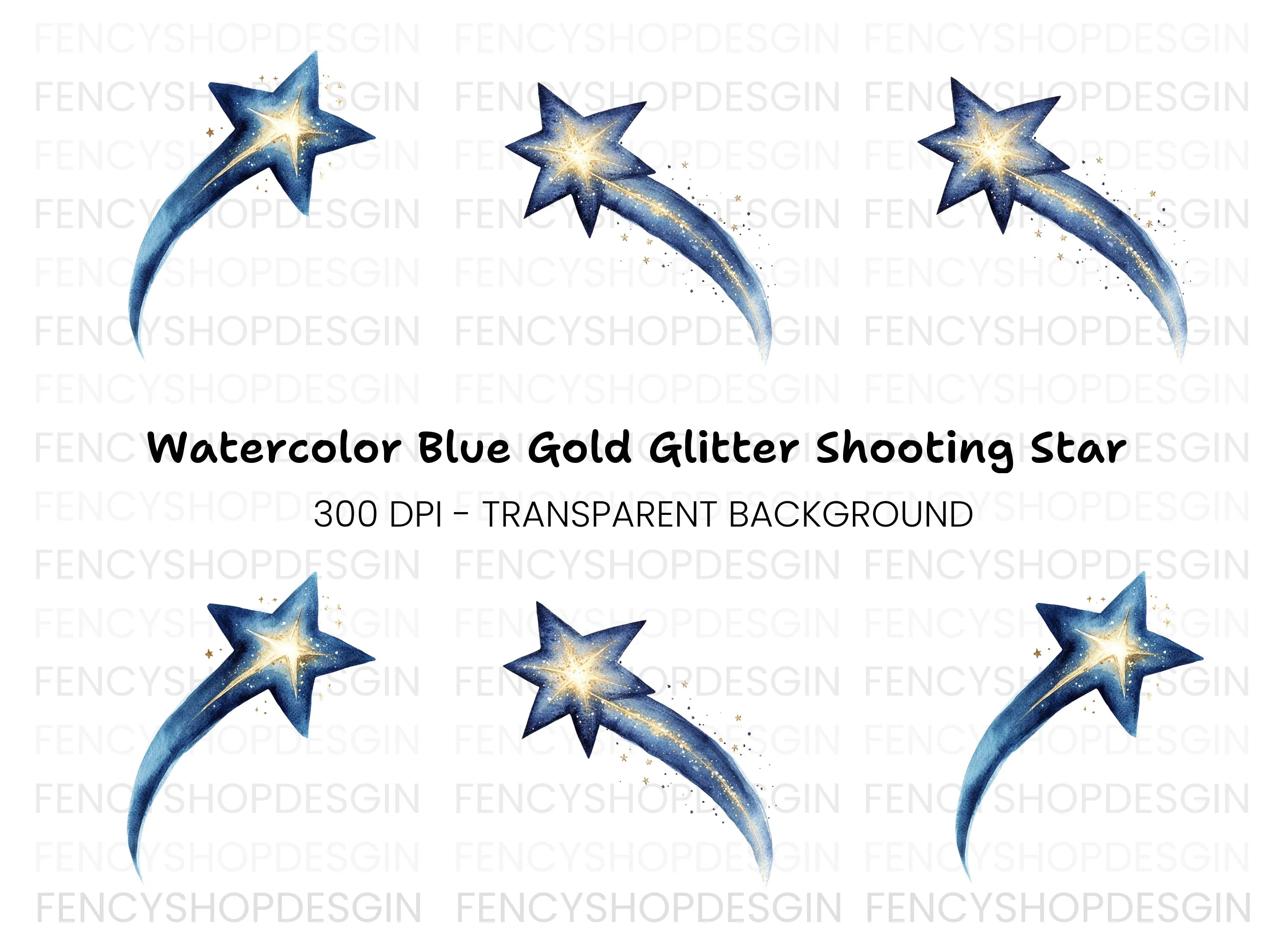 Shooting Star Clipart Bundle