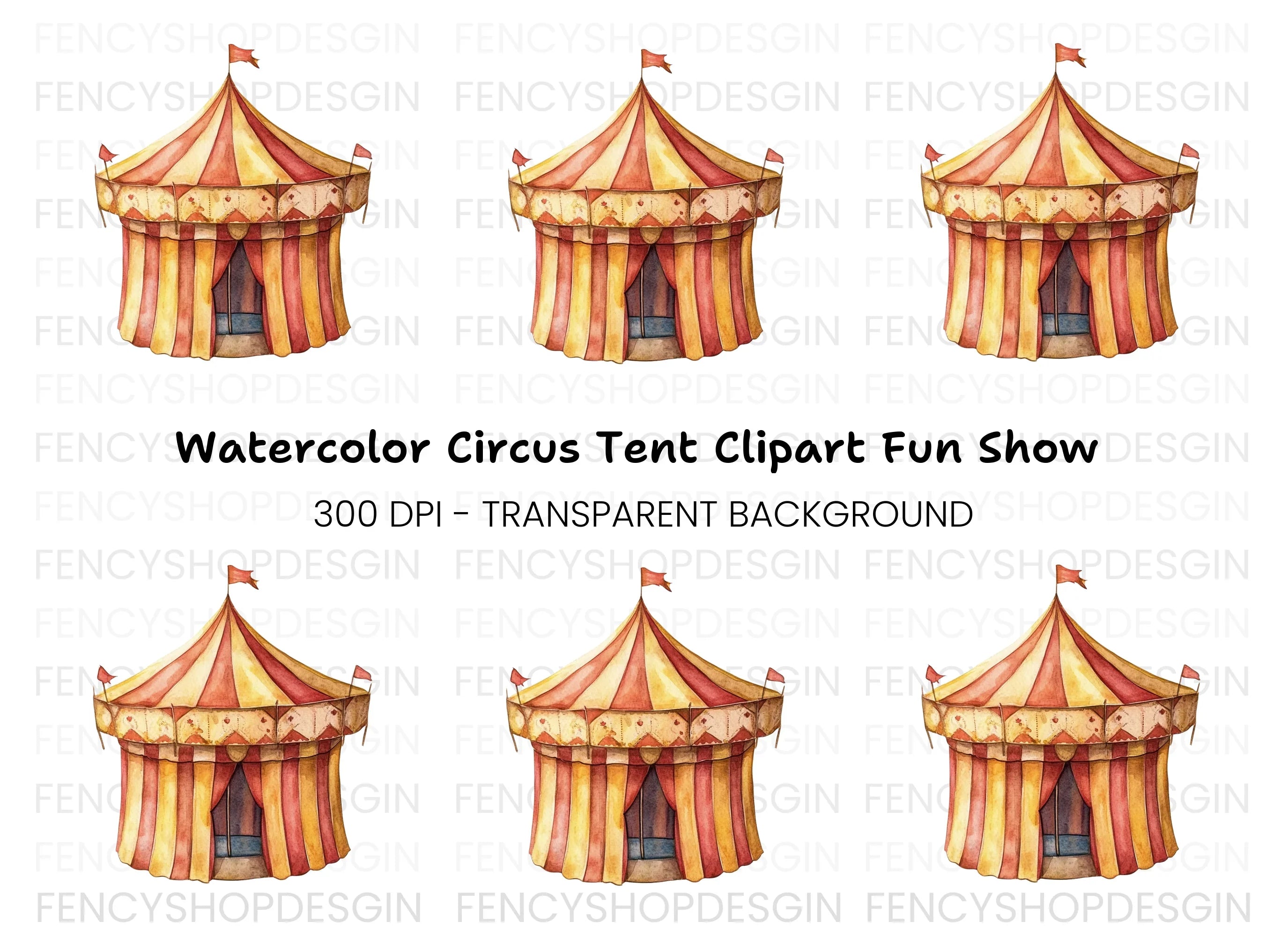 Circus Tent Clipart Bundle