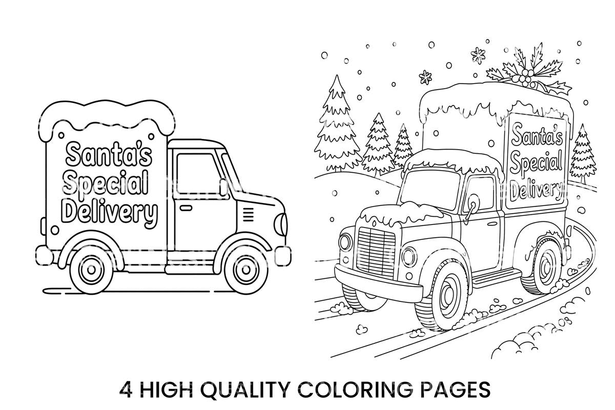 Santa Special Delivery Truck Coloring Books