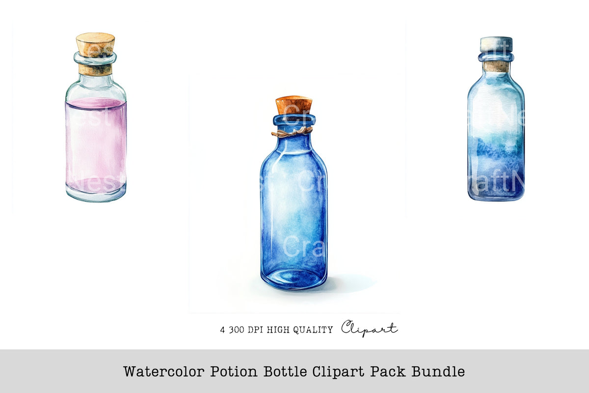 Potion Bottle Clipart Bundle
