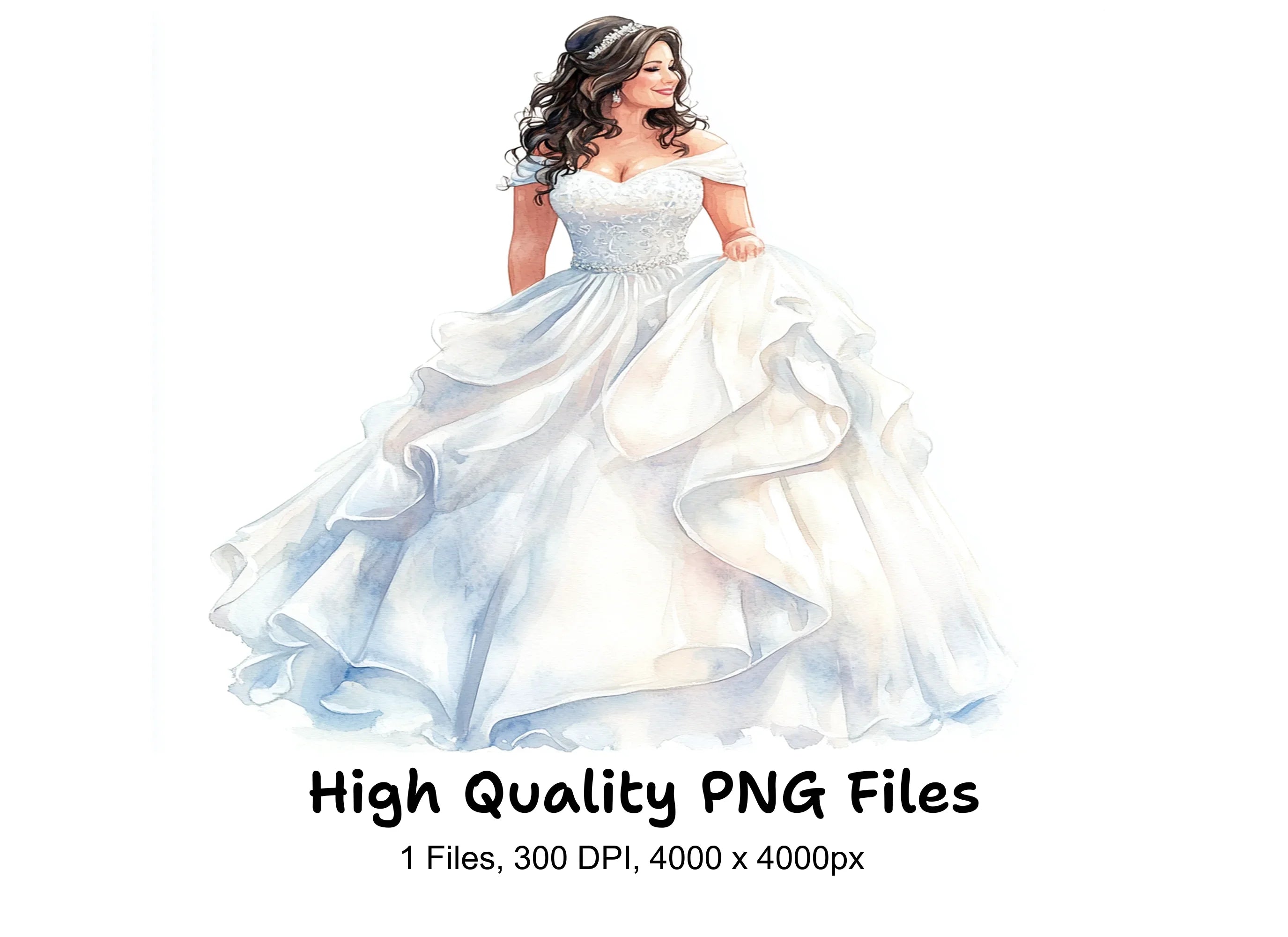 Stunning Bridal Gown Clipart Bundle
