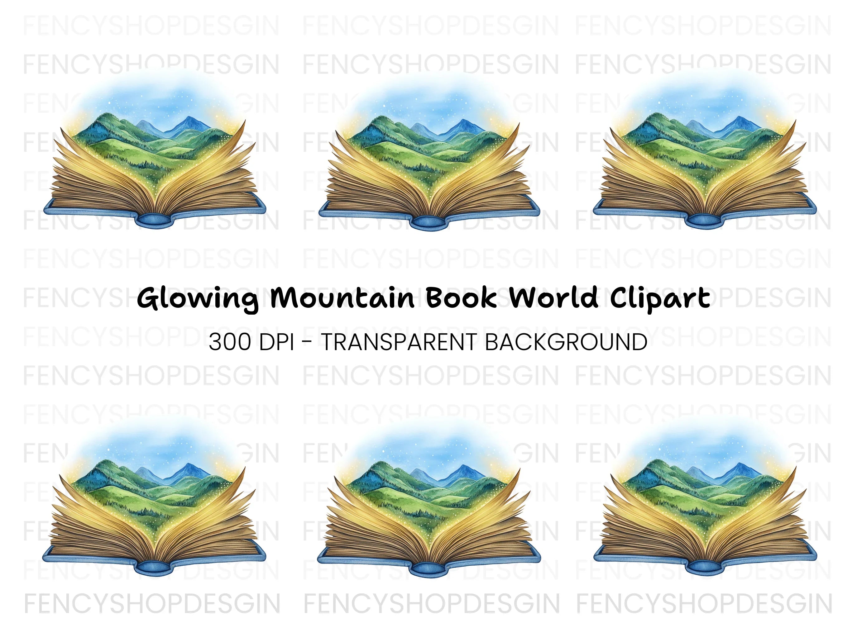 Fantasy Landscape Clipart Bundle