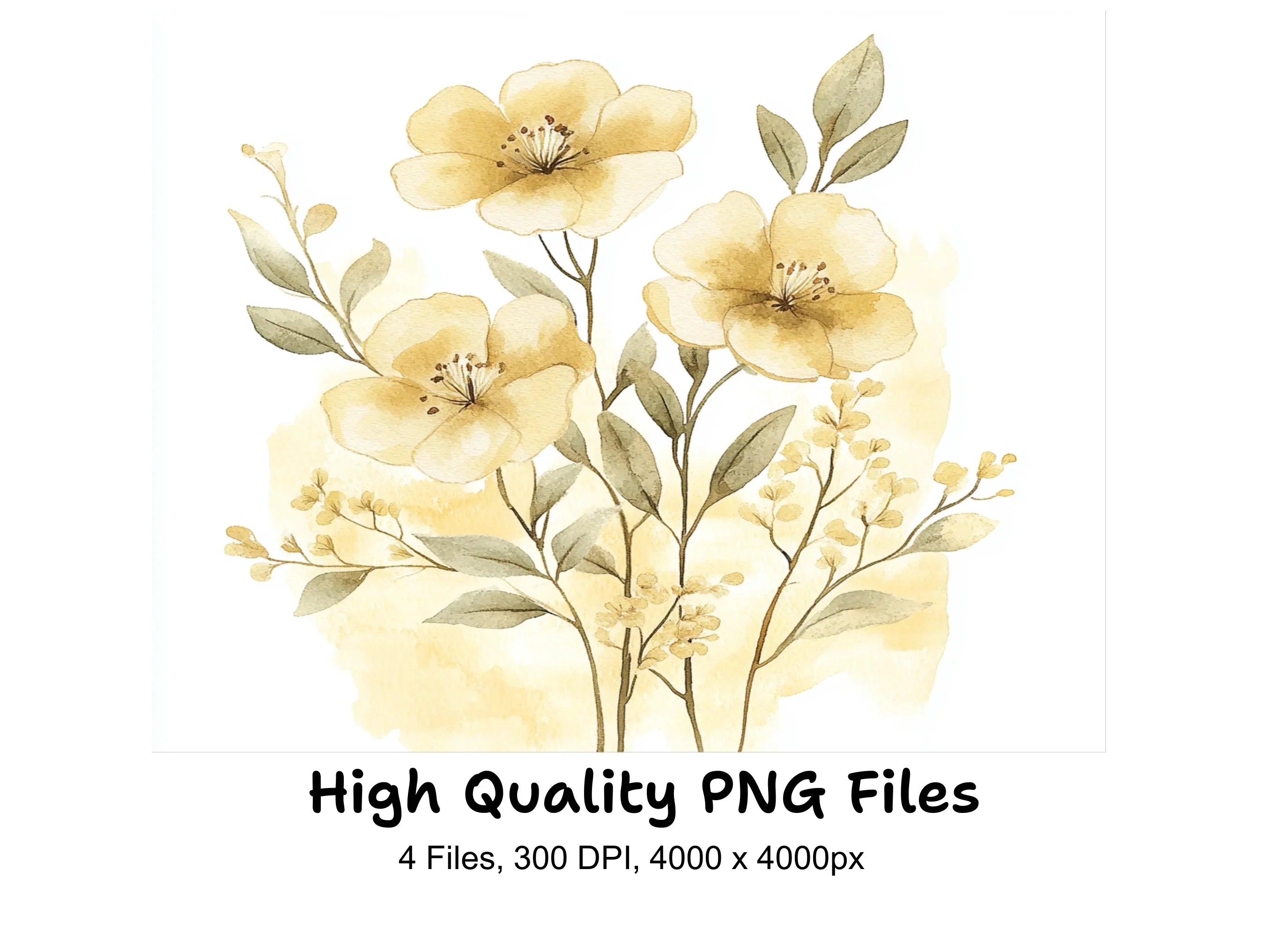 Elegant Floral Arrangement Clipart Bundle