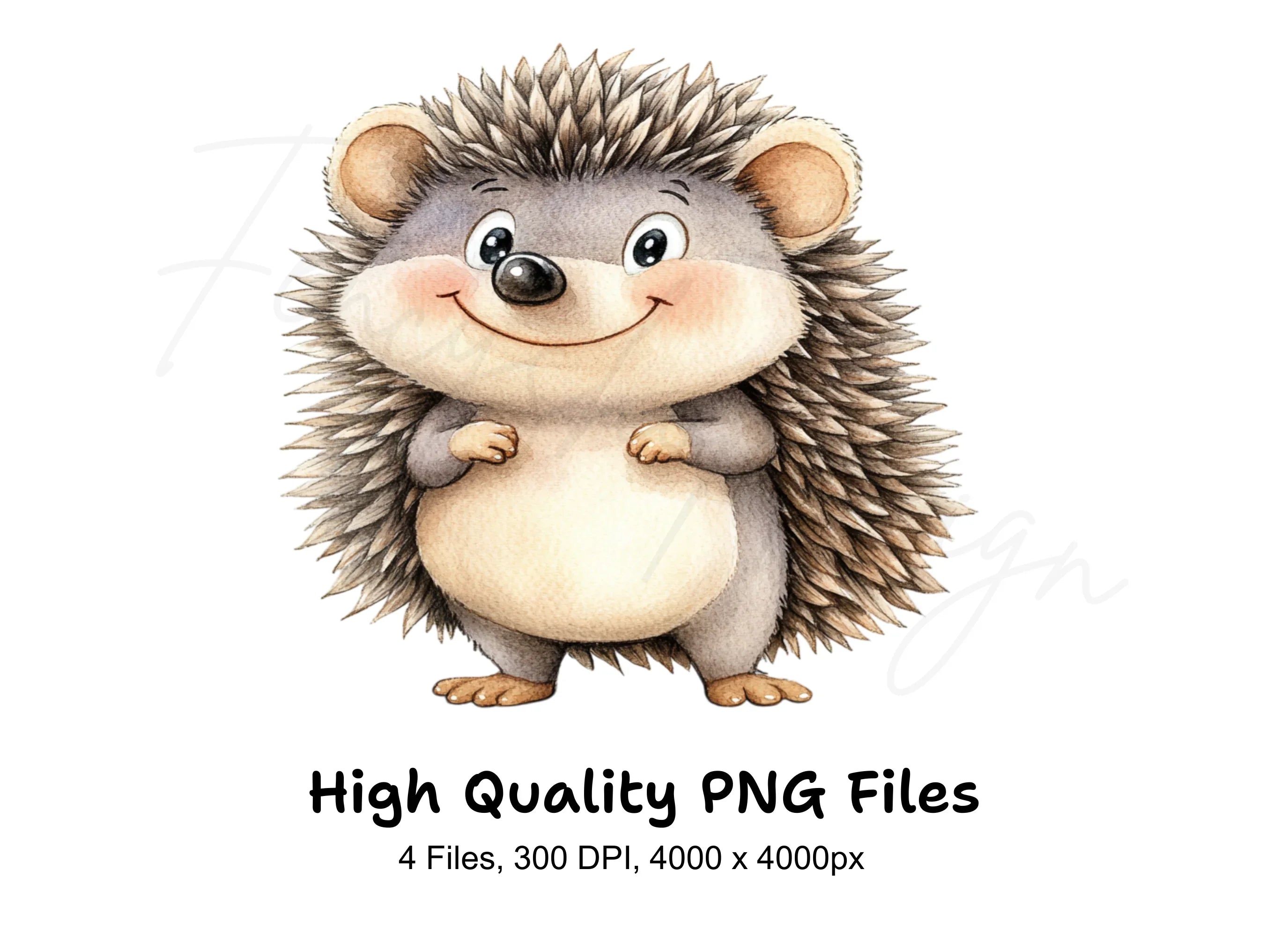 Charming Hedgehog Clipart Bundle