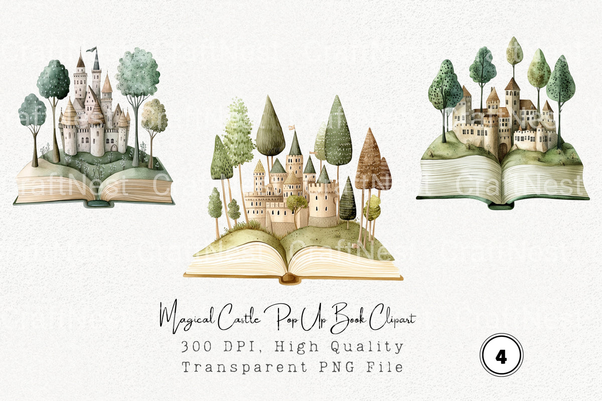 Magical Castle Pop Up Clipart Planner