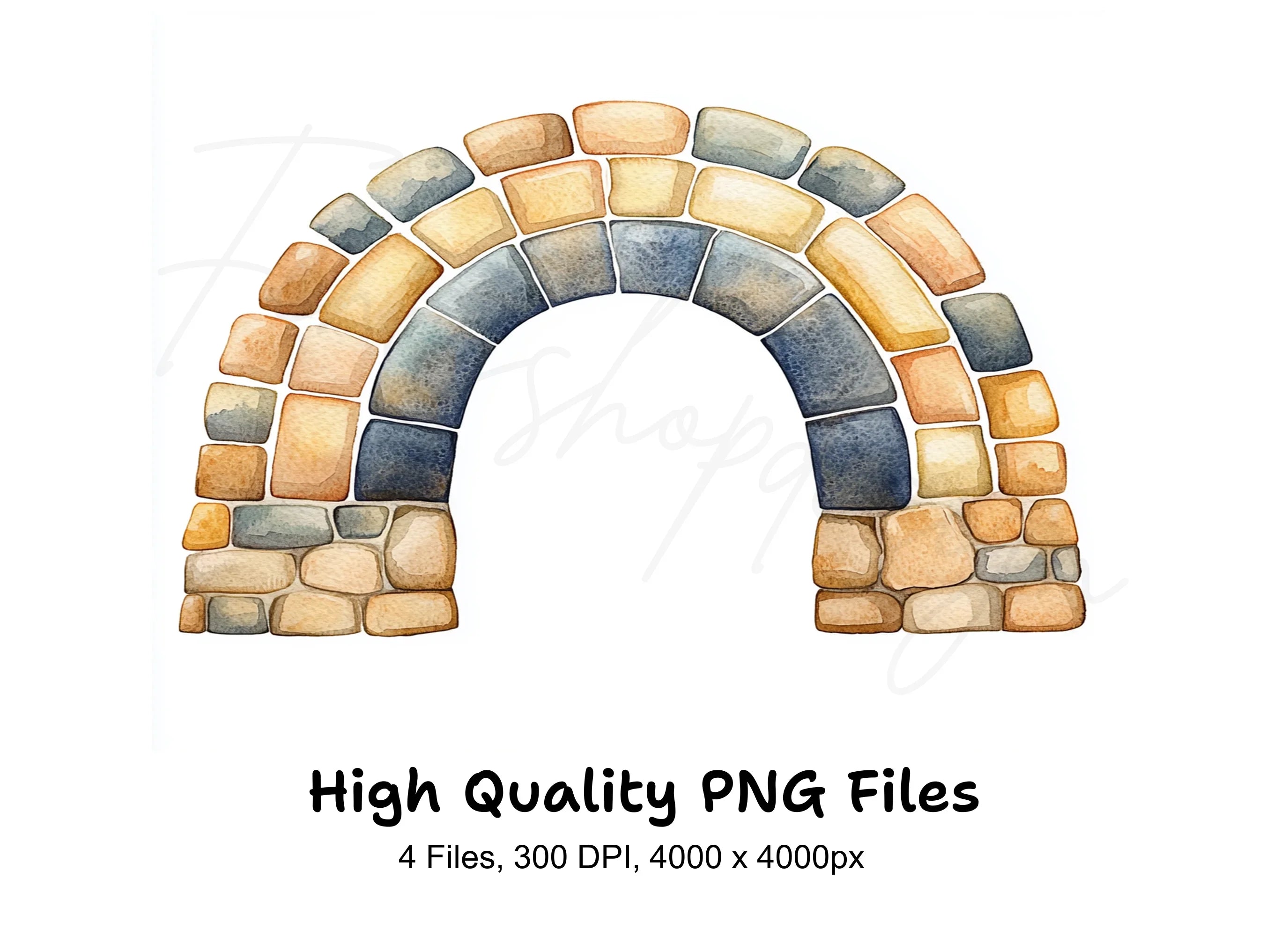 Boho Rainbow Arch Clipart Bundle