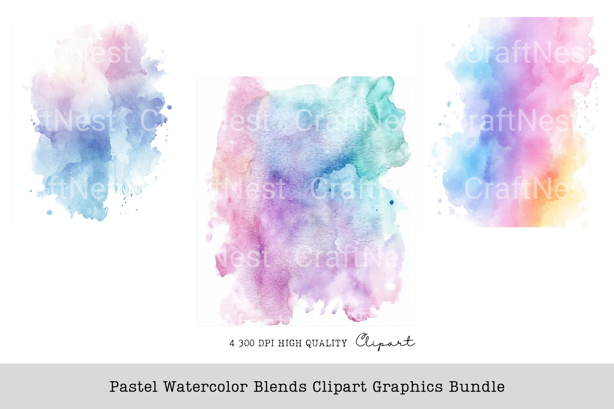 Pastel Blends Graphics Clipart Bundle