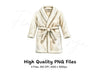 Plush White Robe Clipart Bundle