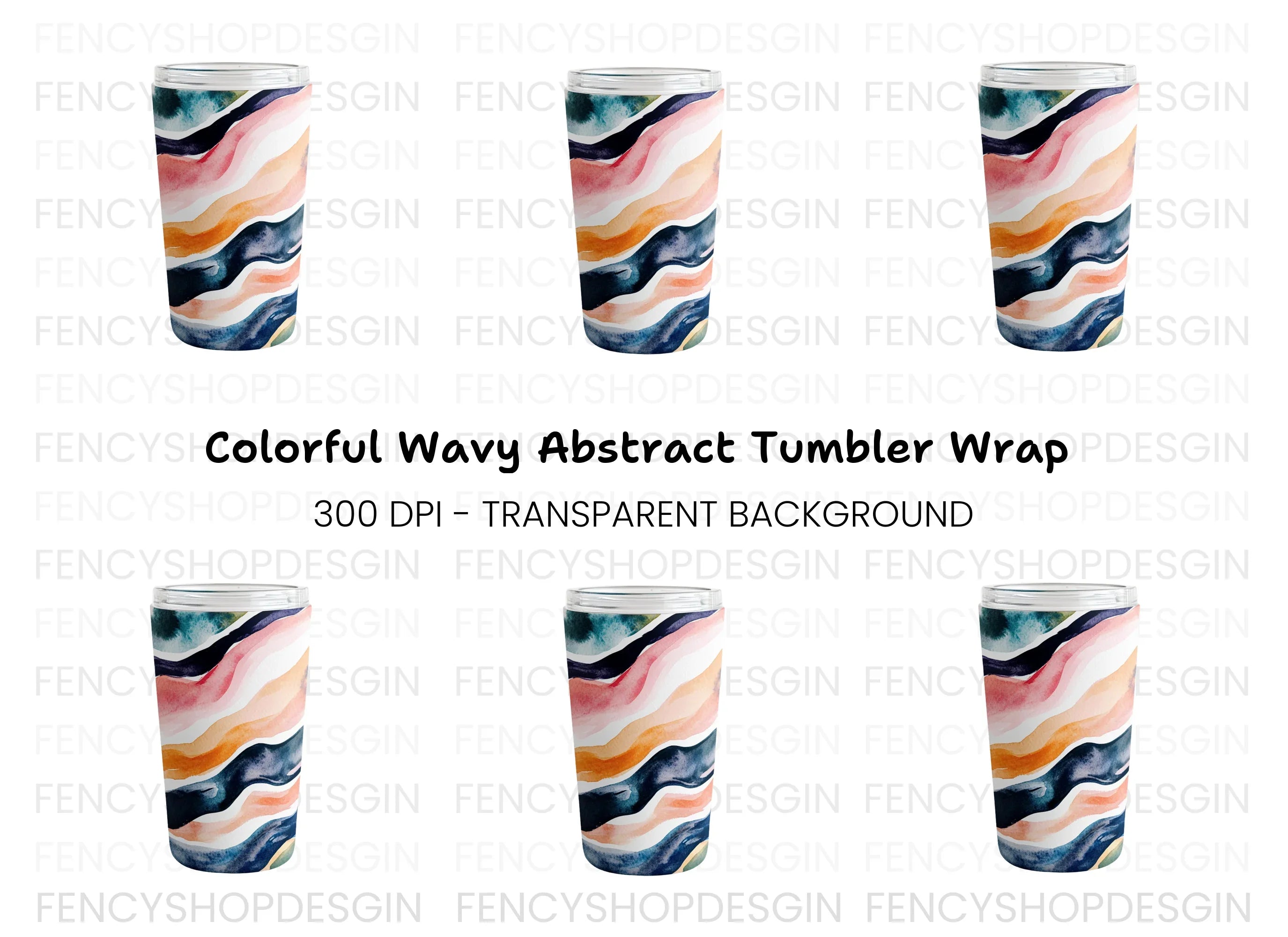 Abstract Tumbler Clipart Bundle