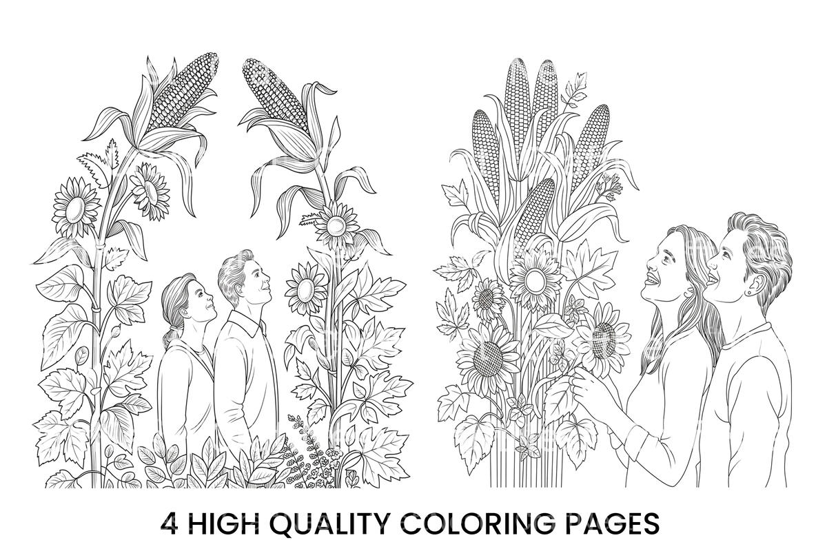 Autumn Harvest Field Coloring Books