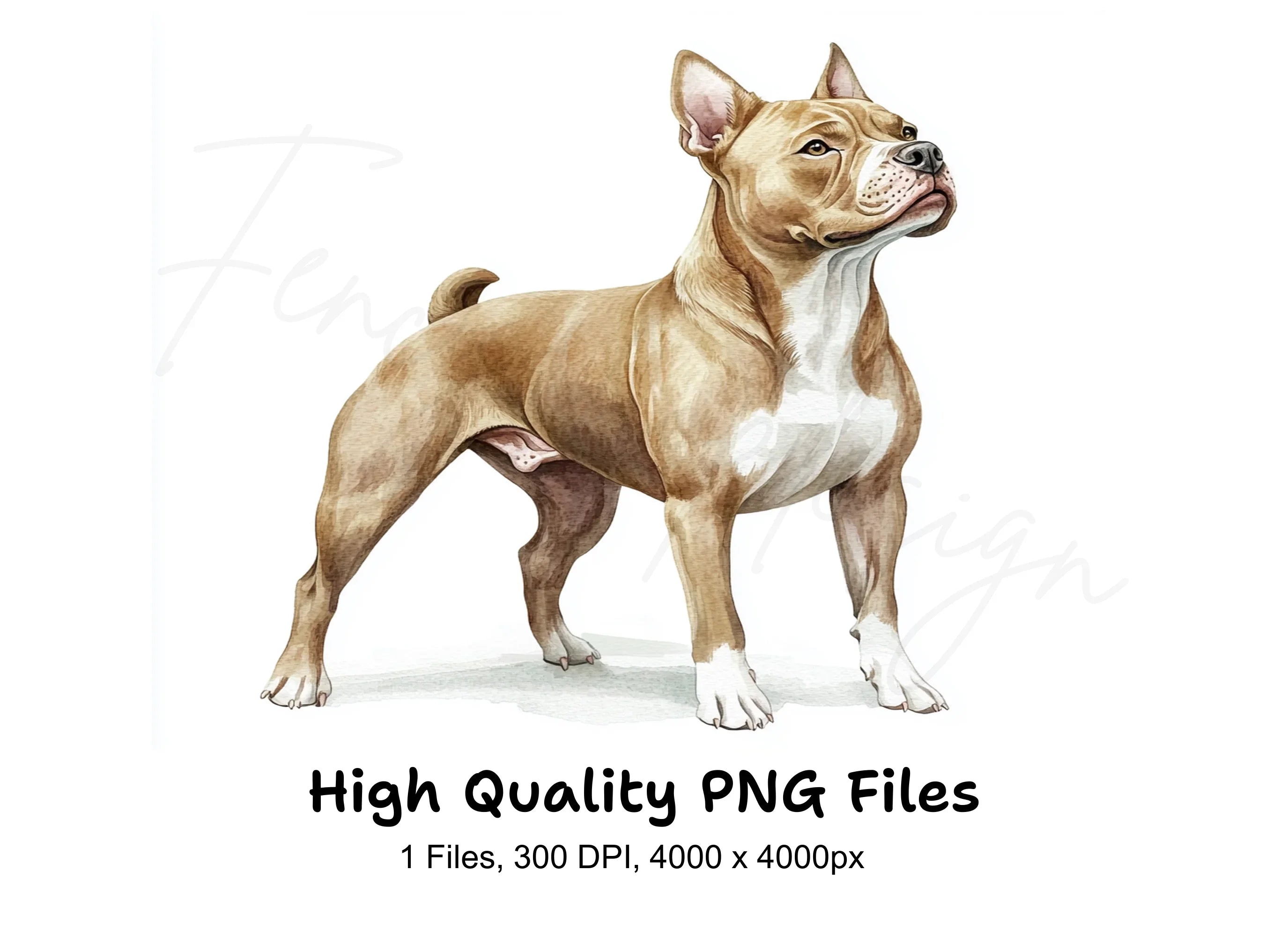 American Staffordshire Terrier Clipart Bundle