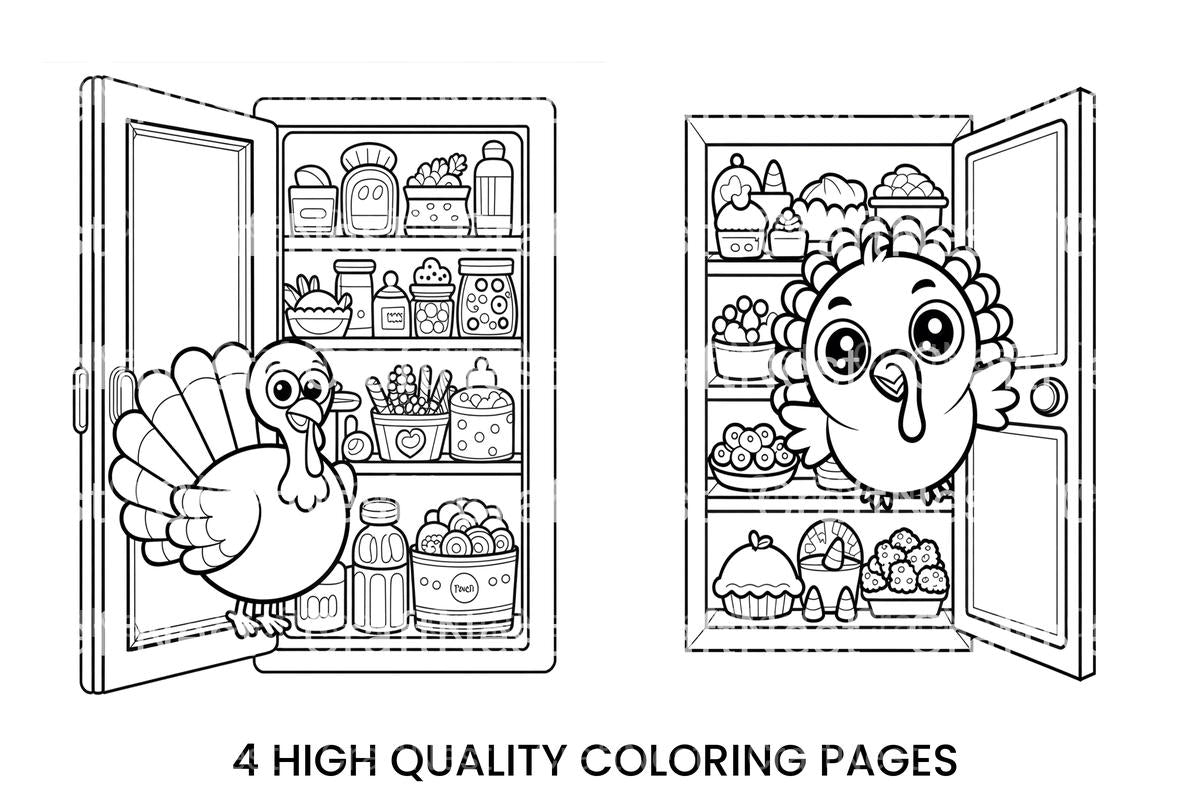 Thanksgiving Turkey Fun Coloring Books