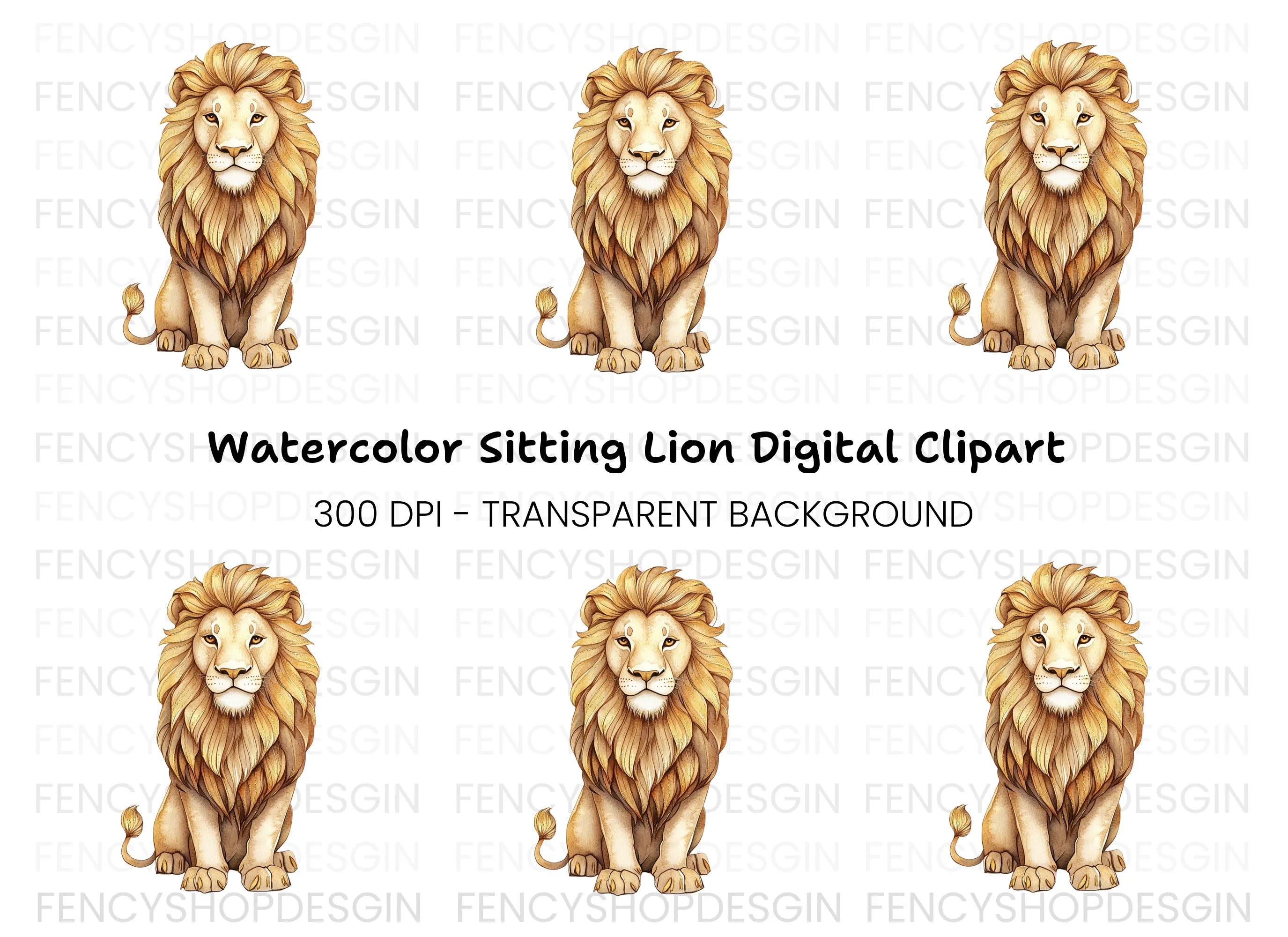 Majestic Lion Clipart Bundle