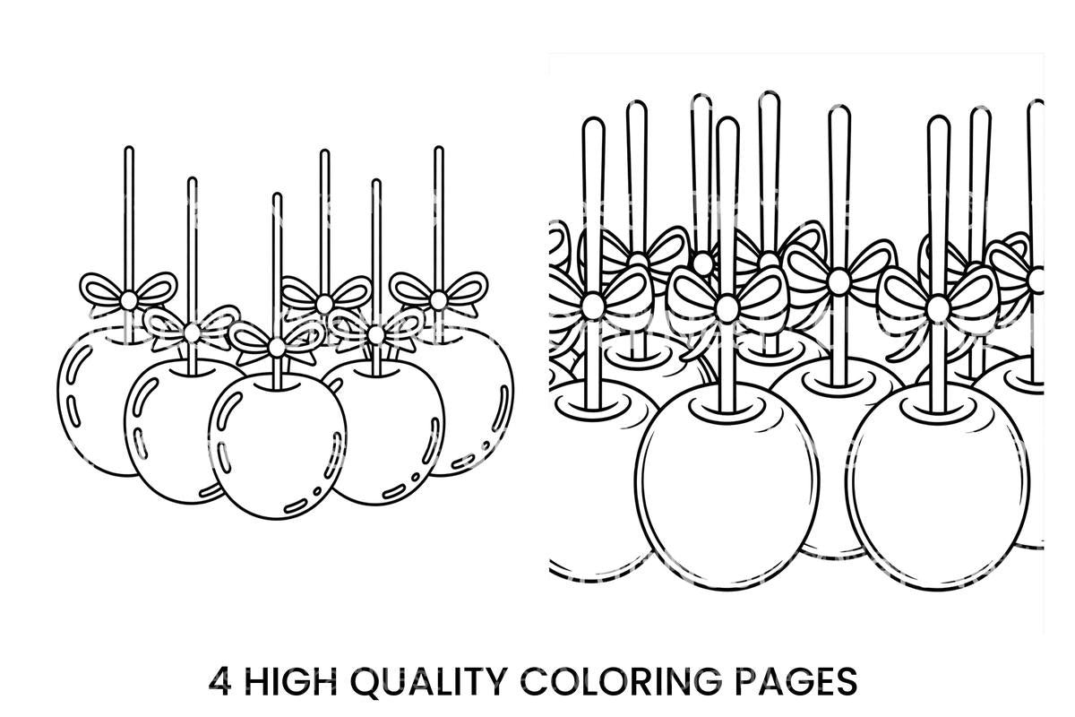 Caramel Apples Delight Coloring Books