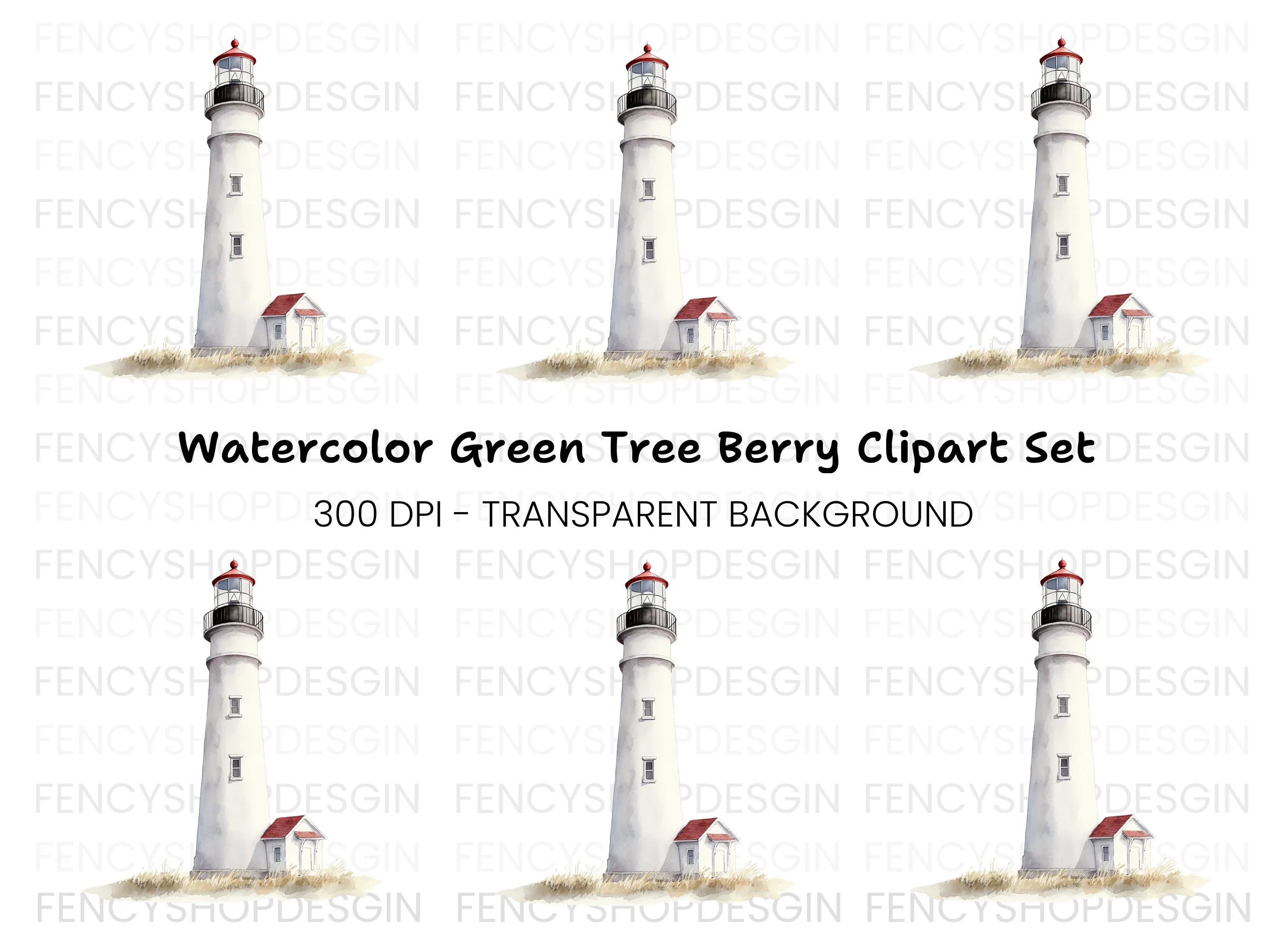 Coastal Lighthouse Clipart Bundle