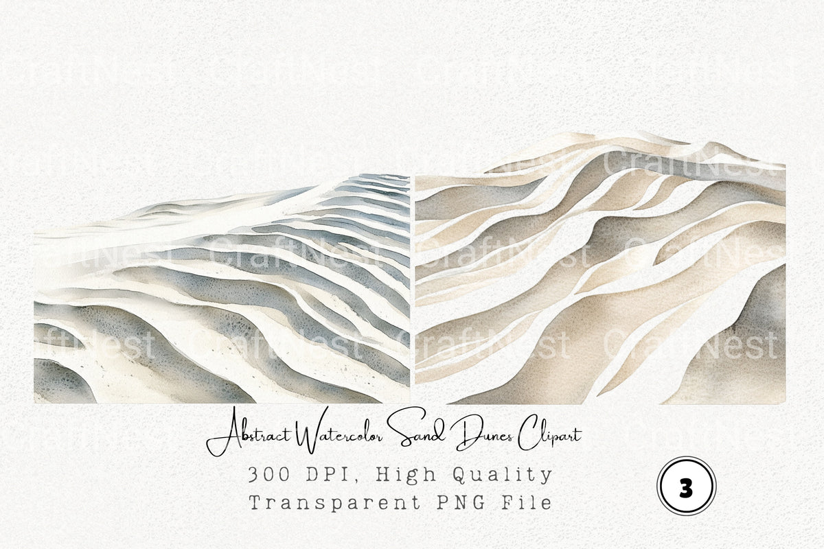 Abstract Sand Dunes Clipart Bundle