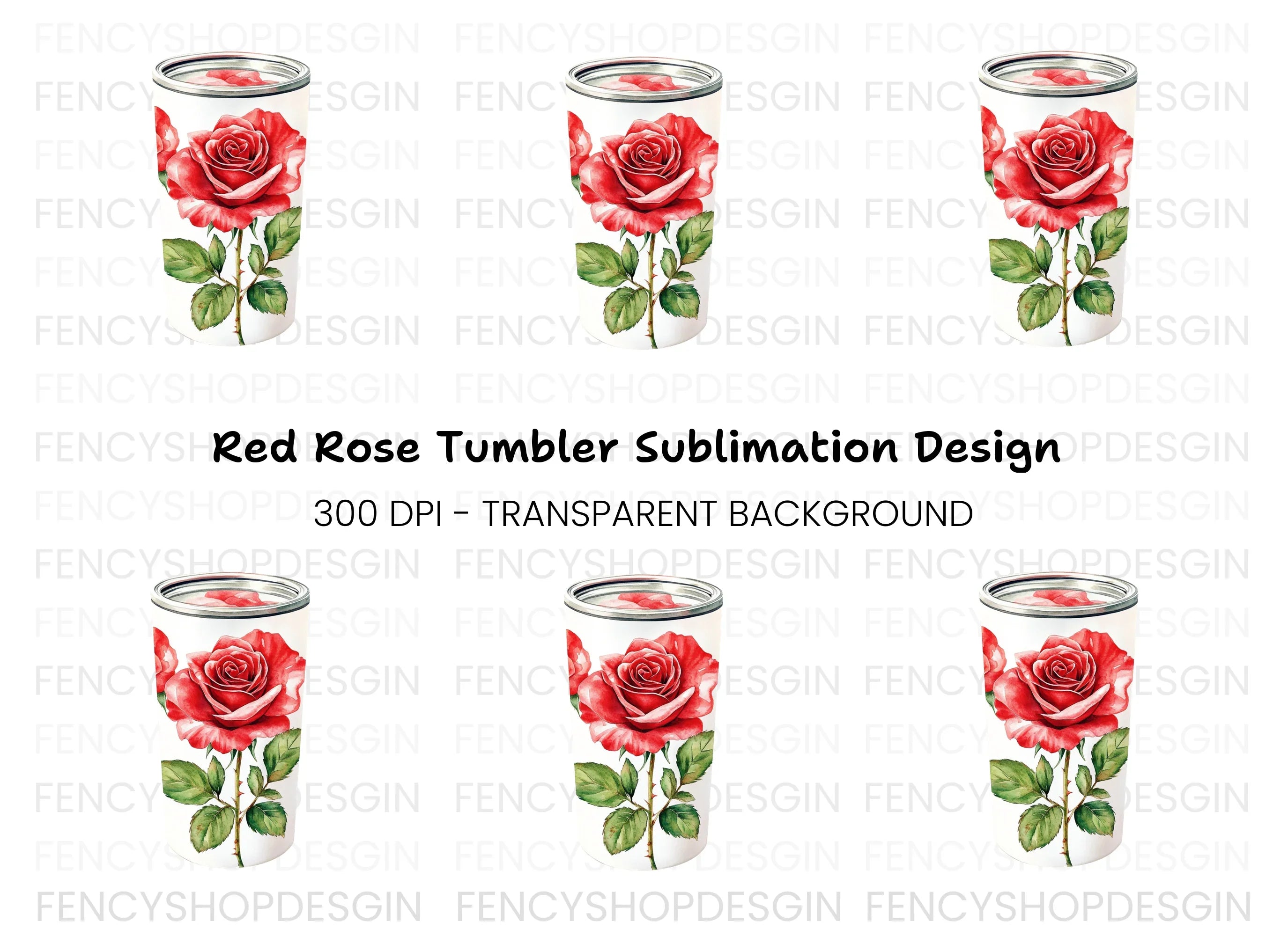 Single Red Rose Clipart Bundle