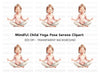 Little Girl Meditating Clipart Bundle