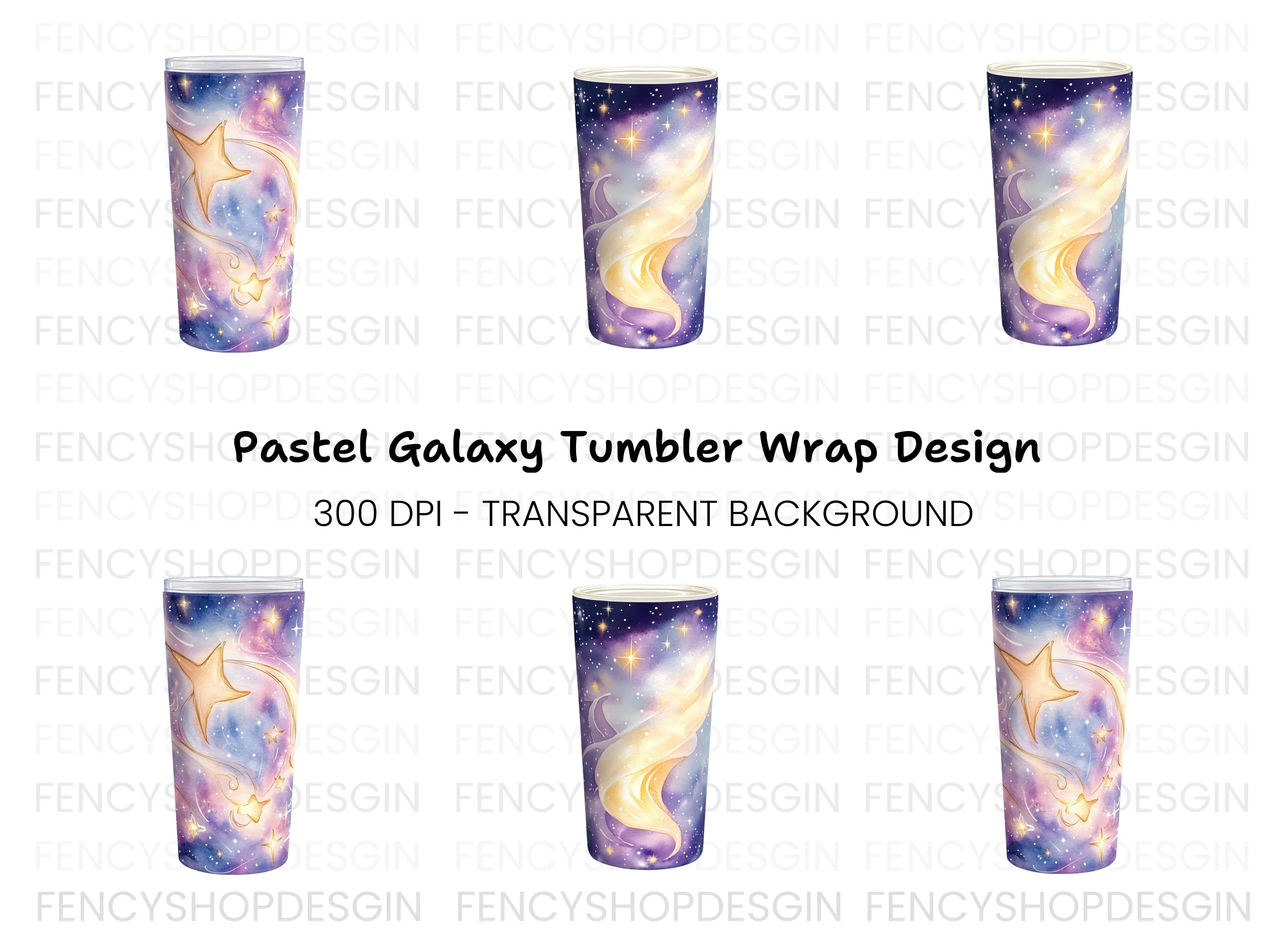 Galaxy Tumbler Clipart Bundle