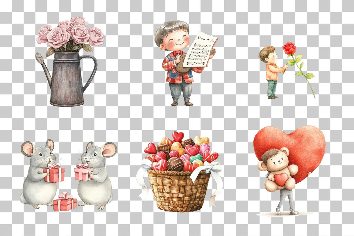 Cute Love & Animal Clipart Bundle - CraftNest - Digital Crafting and Art