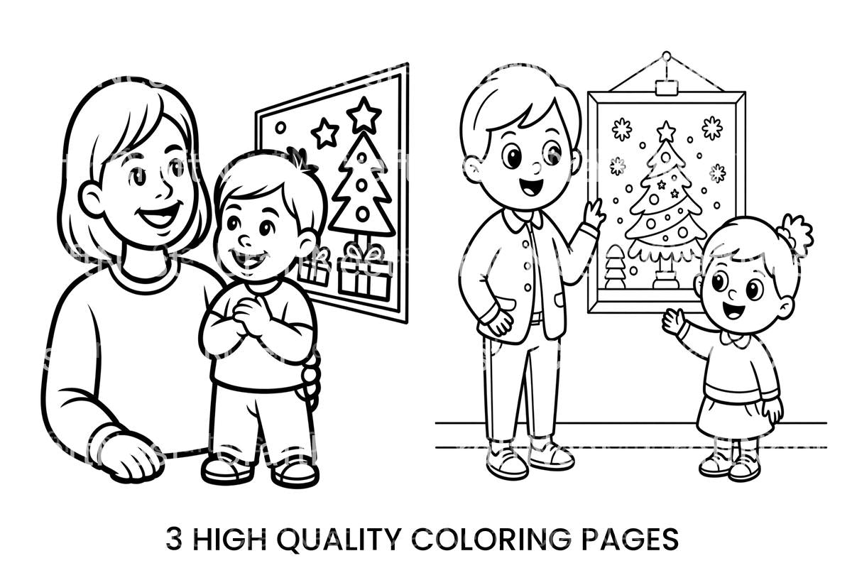 Family Christmas Joy Coloring Books