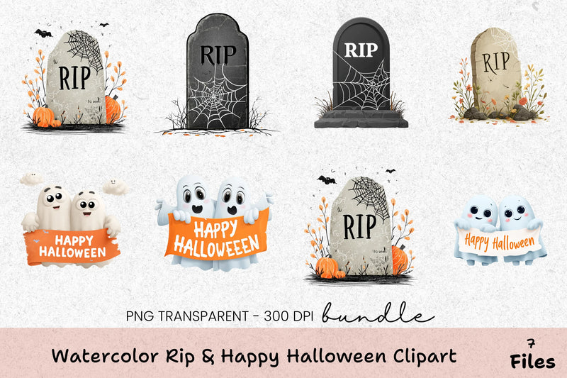 Rip & Happy Halloween Clipart Bundle - CraftNest - Digital Crafting and Art