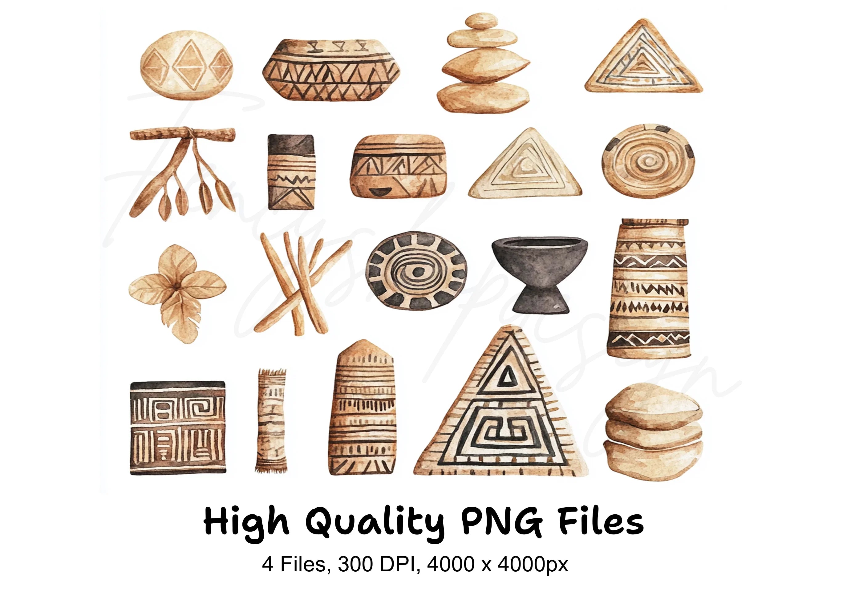 Boho Tribal Clipart Bundle