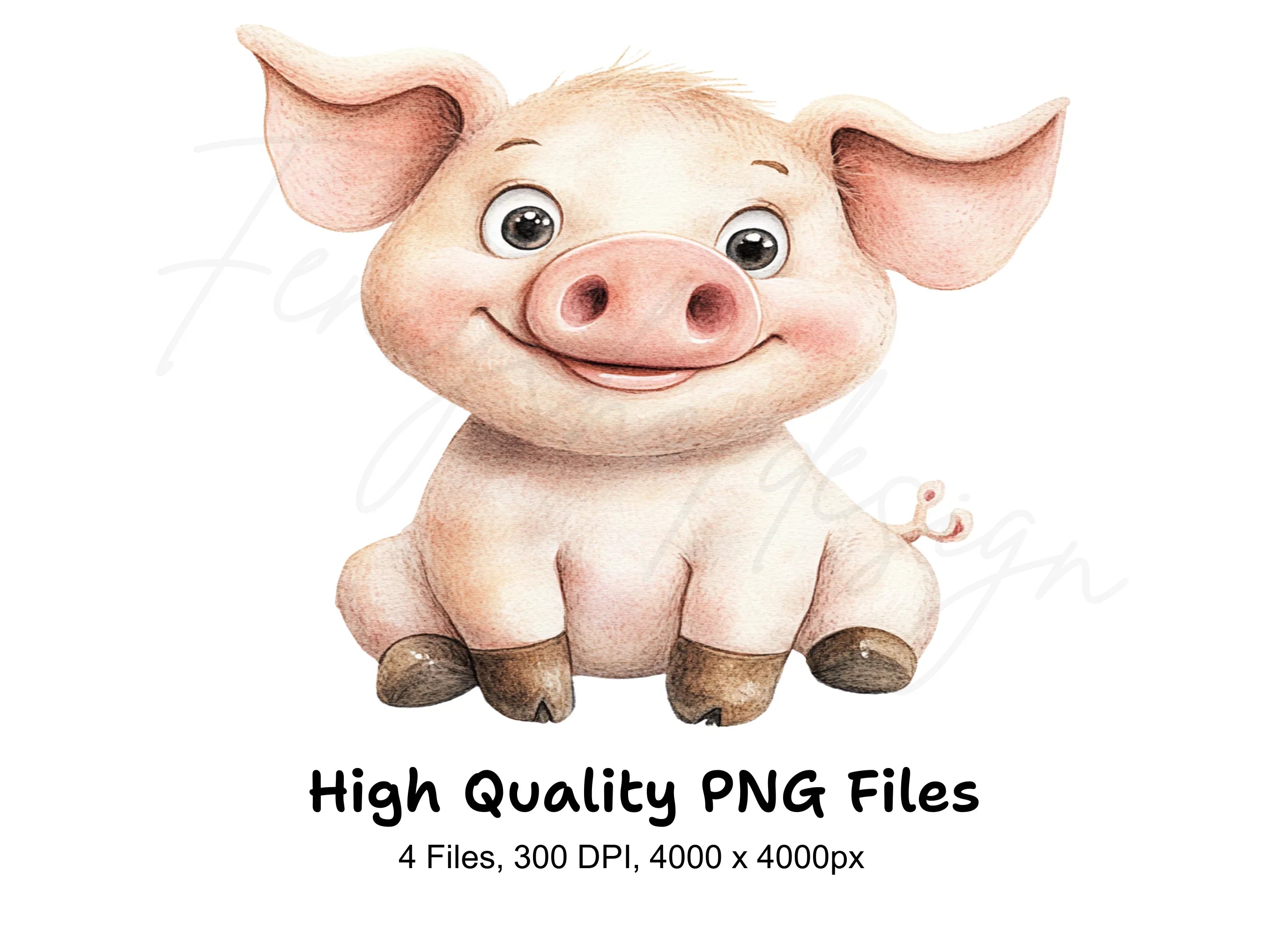 Cute Piggy Clipart Bundle
