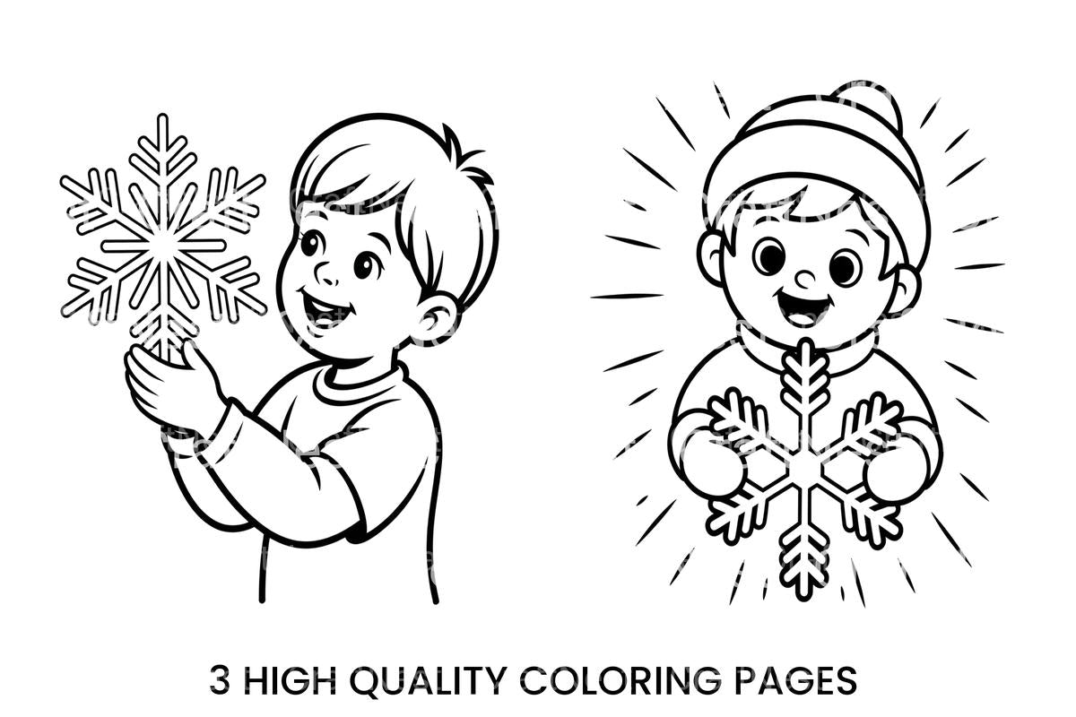 Kids Snowflakes Coloring Books