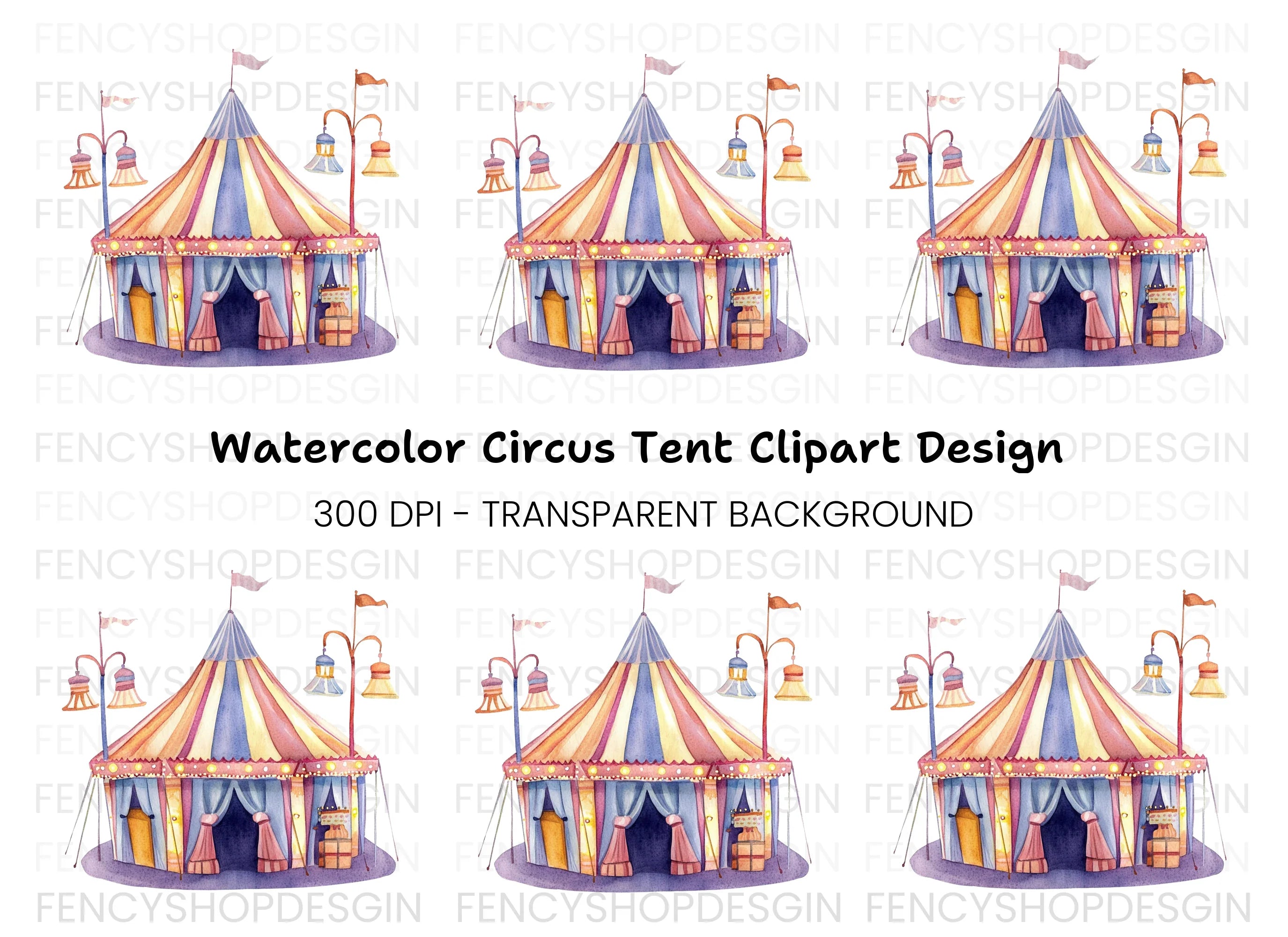 Circus Tent Clipart Bundle