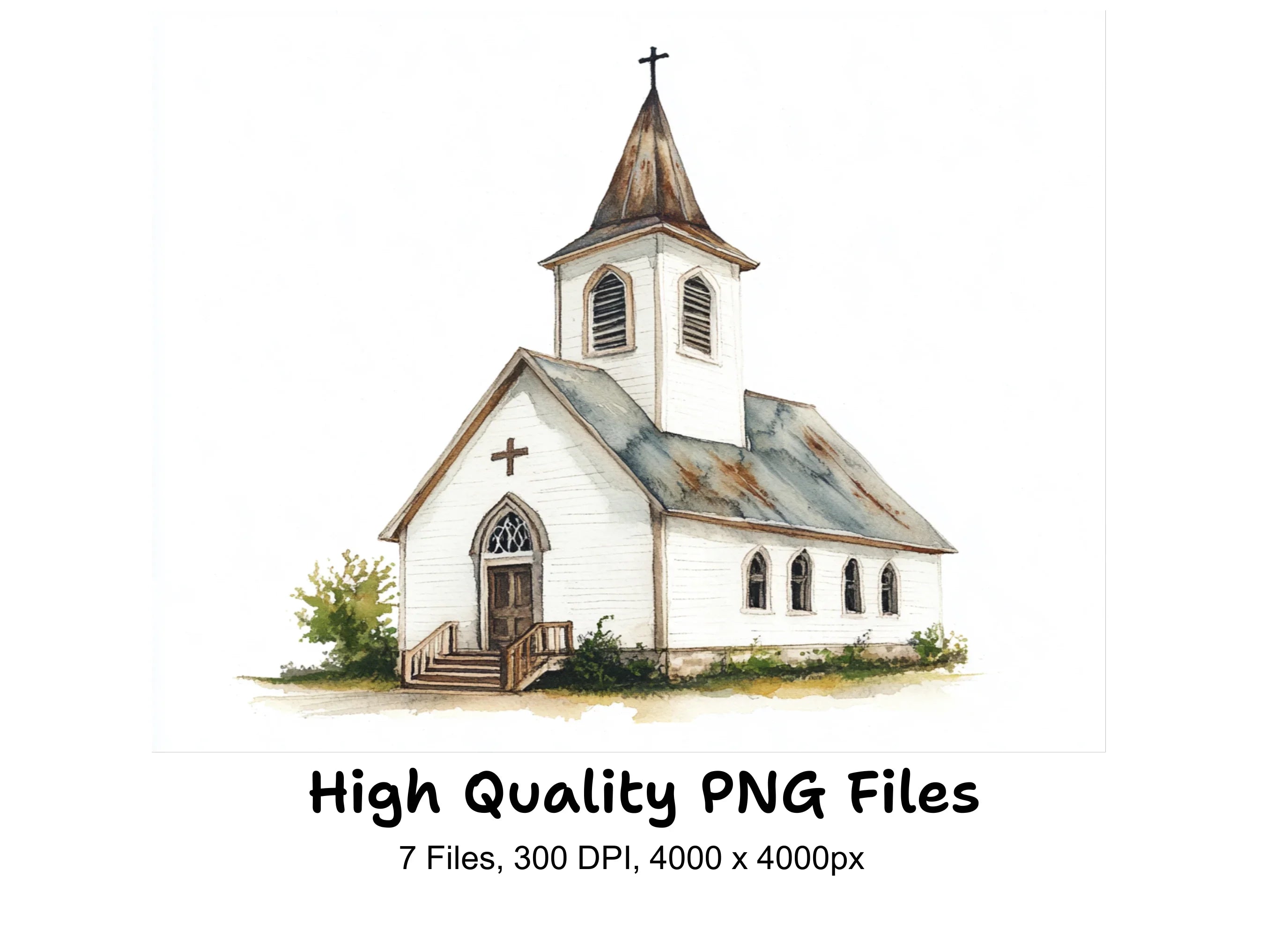 Vintage Church Clipart Bundle