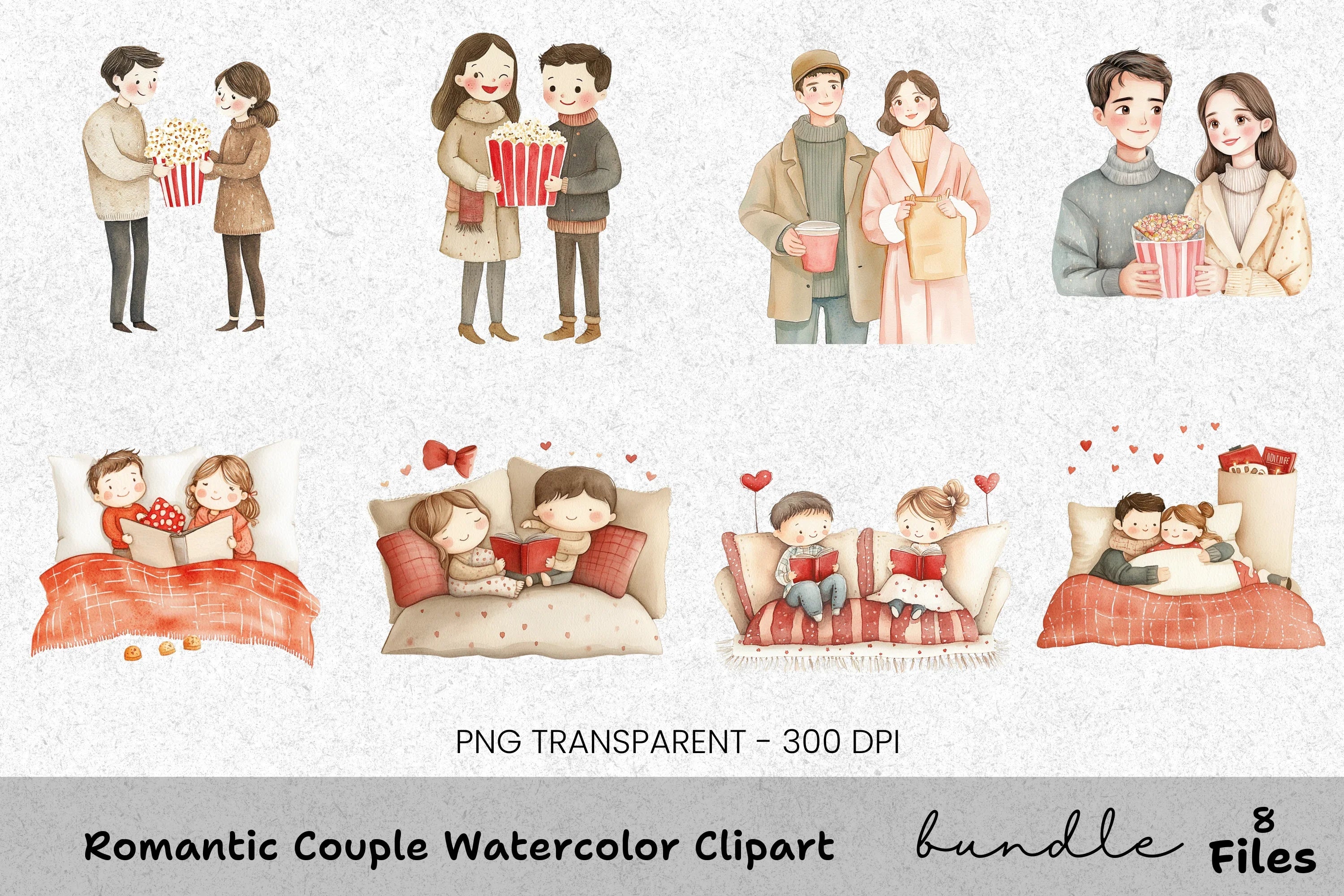 Romantic Couple Clipart Bundle