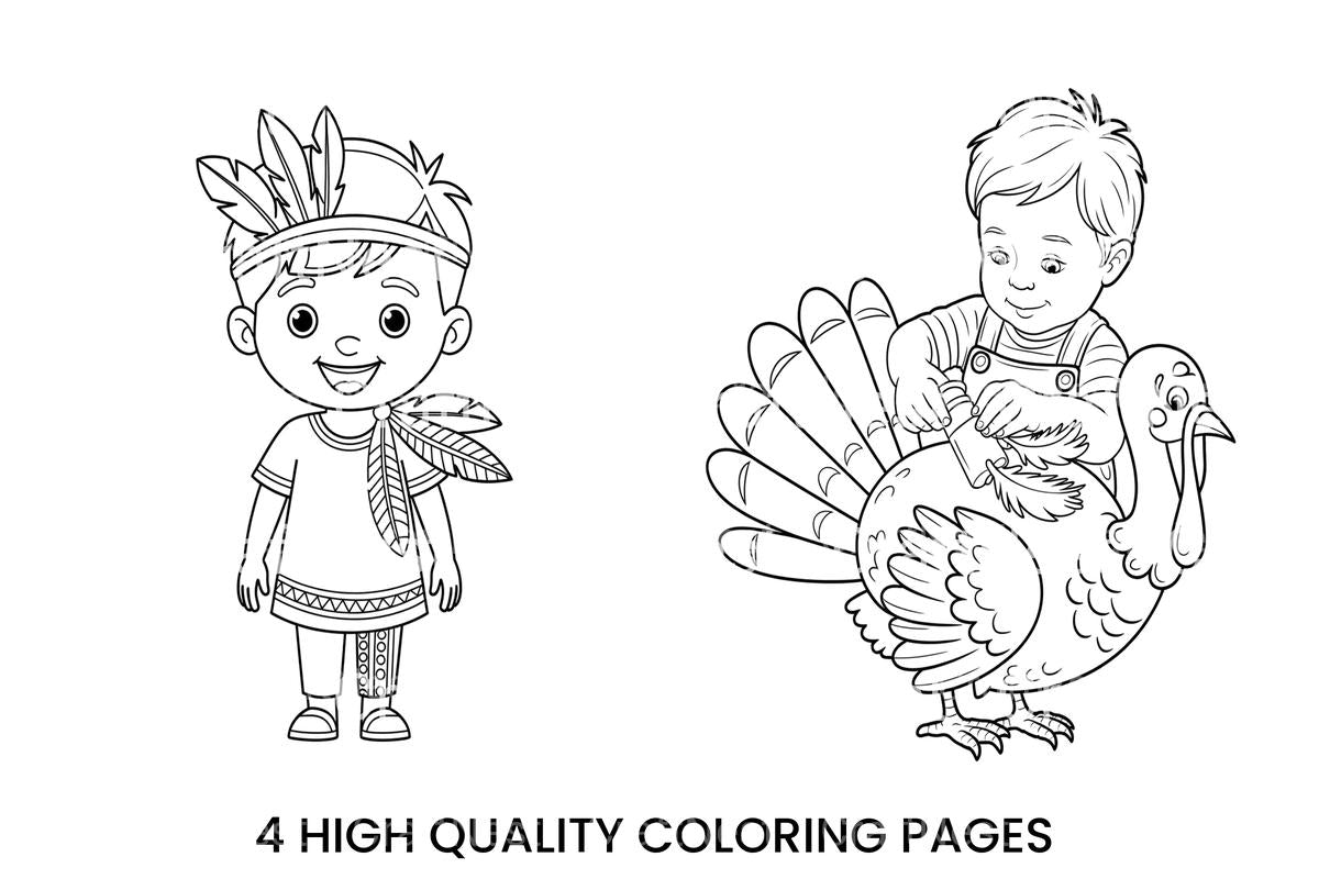Thanksgiving Turkey PreparationFun Coloring Books