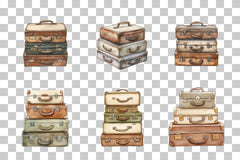 Stacked Vintage Suitcases Clipart Bundle - CraftNest - Digital Crafting and Art