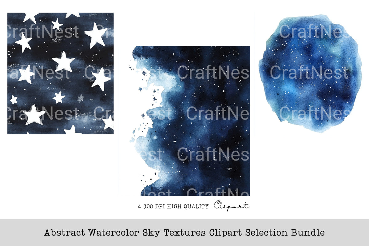 Abstract Sky Textures Selection Clipart Bundle