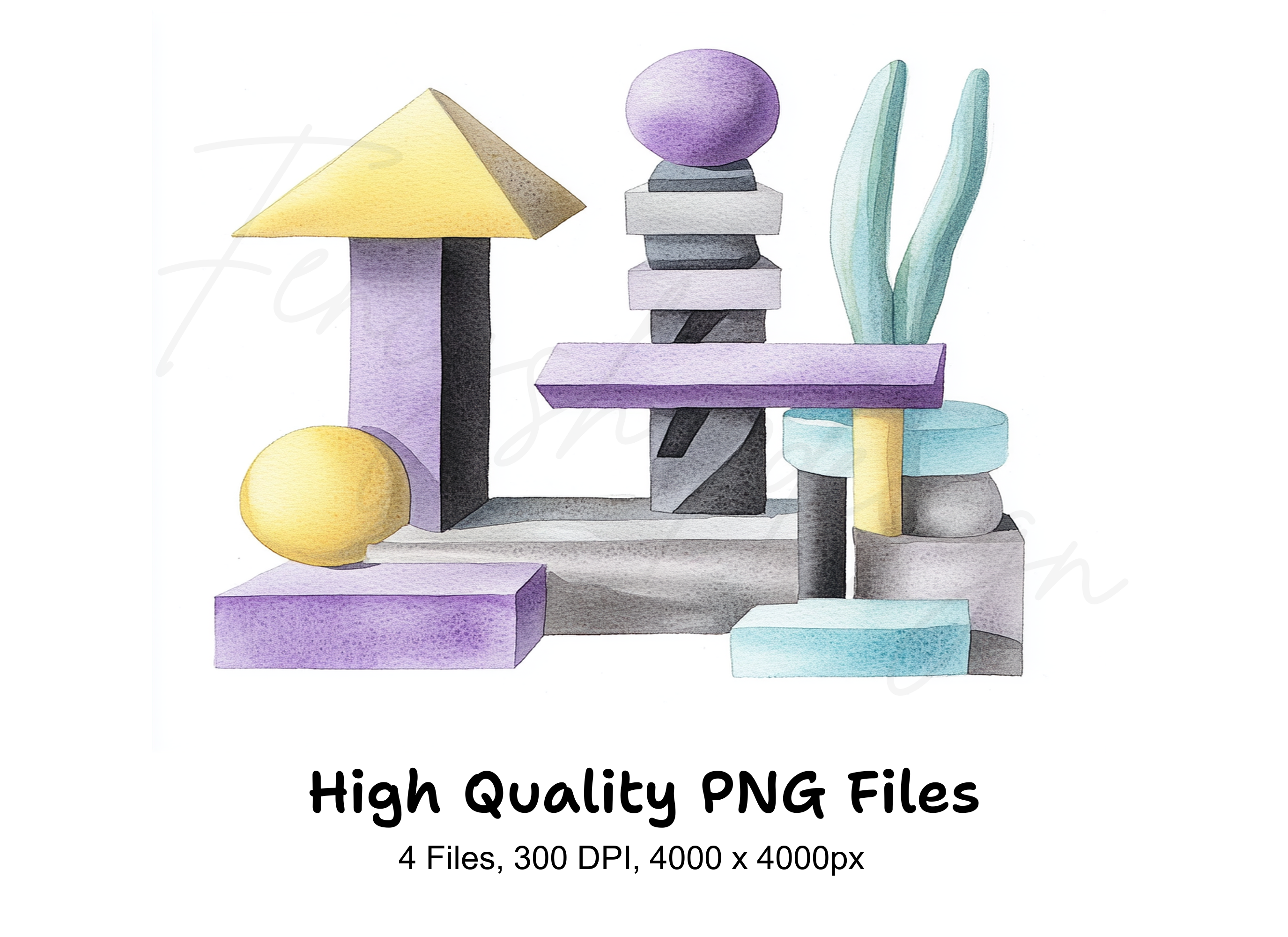 Abstract Geometric Clipart Bundle
