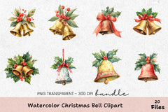 Christmas Bell Clipart Bundle - CraftNest - Digital Crafting and Art