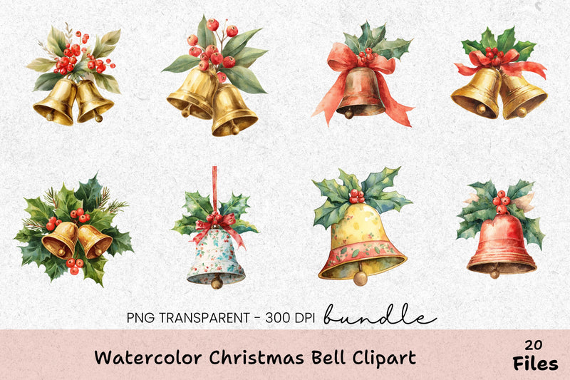 Christmas Bell Clipart Bundle - CraftNest - Digital Crafting and Art
