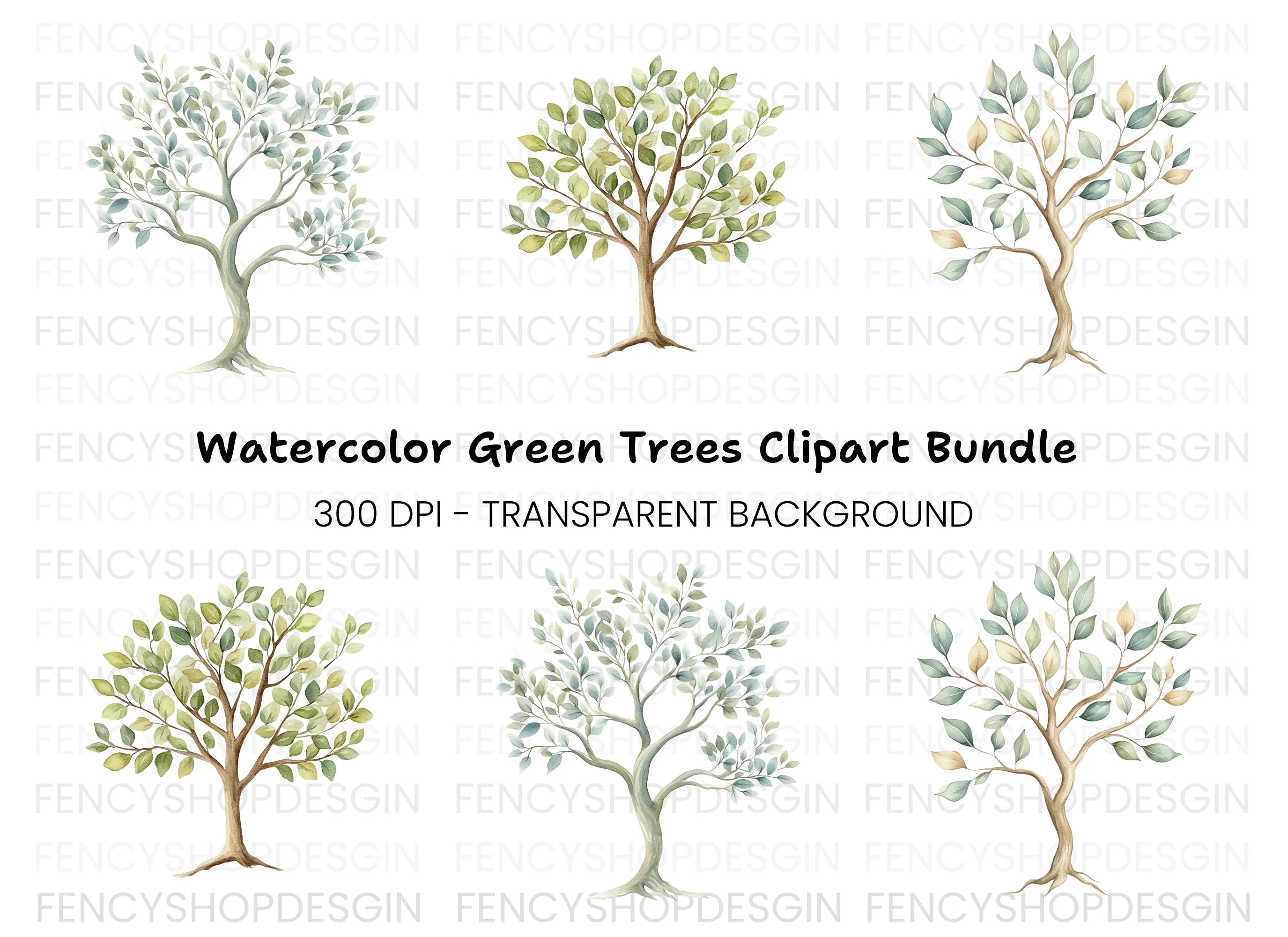 Tree Clipart Bundle