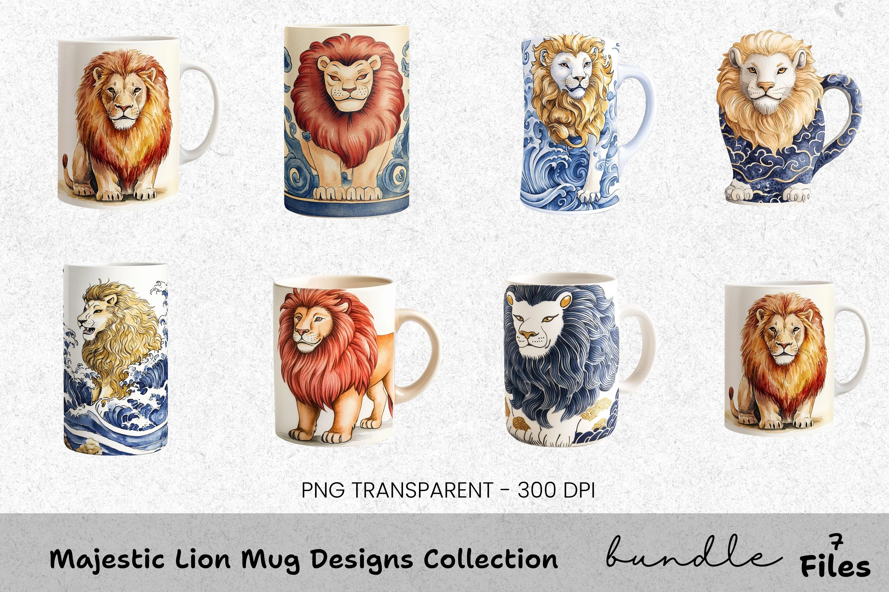 Majestic Lion Designs Clipart Bundle